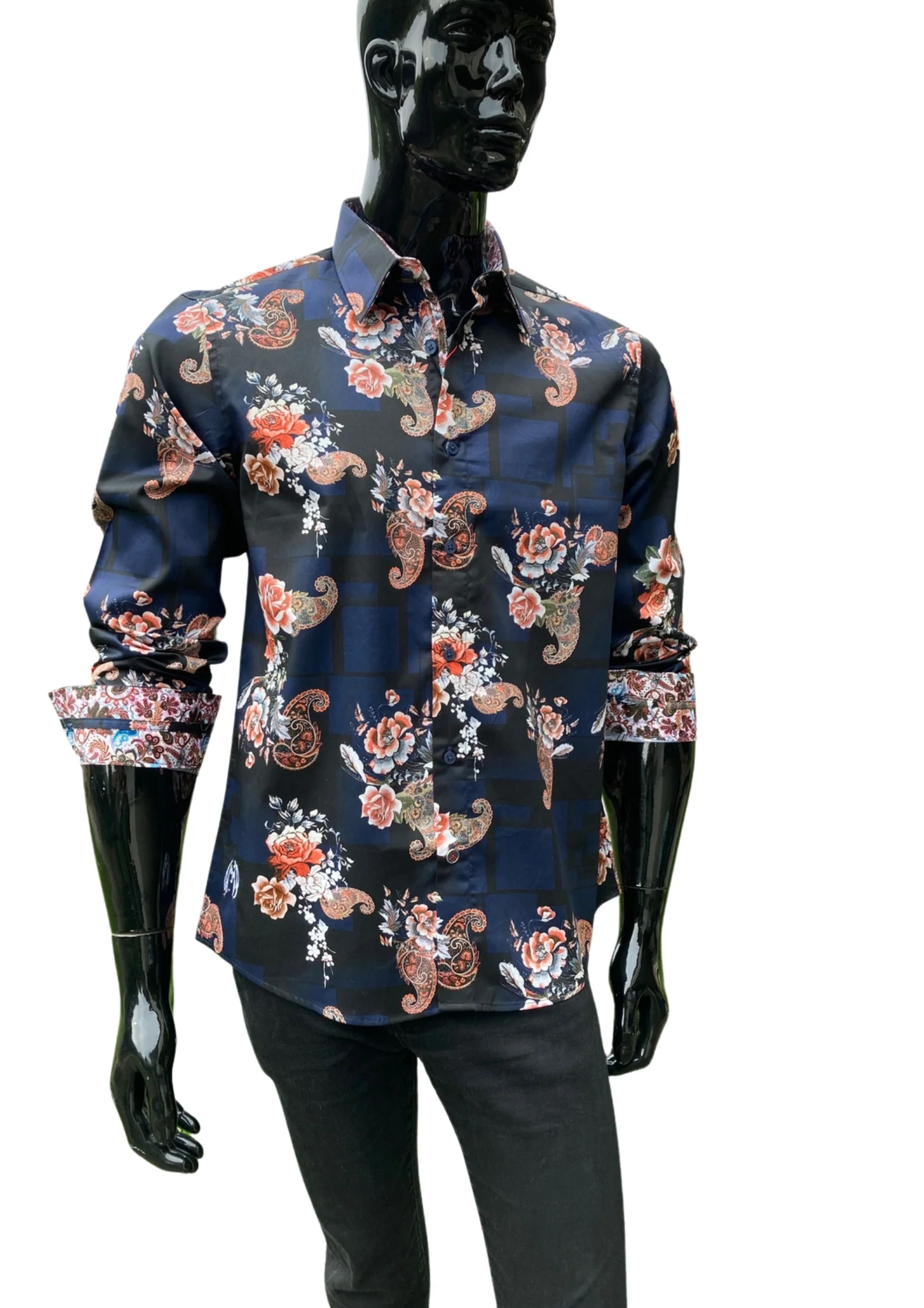 JOHN LENNON Mens Stadford Shirt - Navy - Image 9