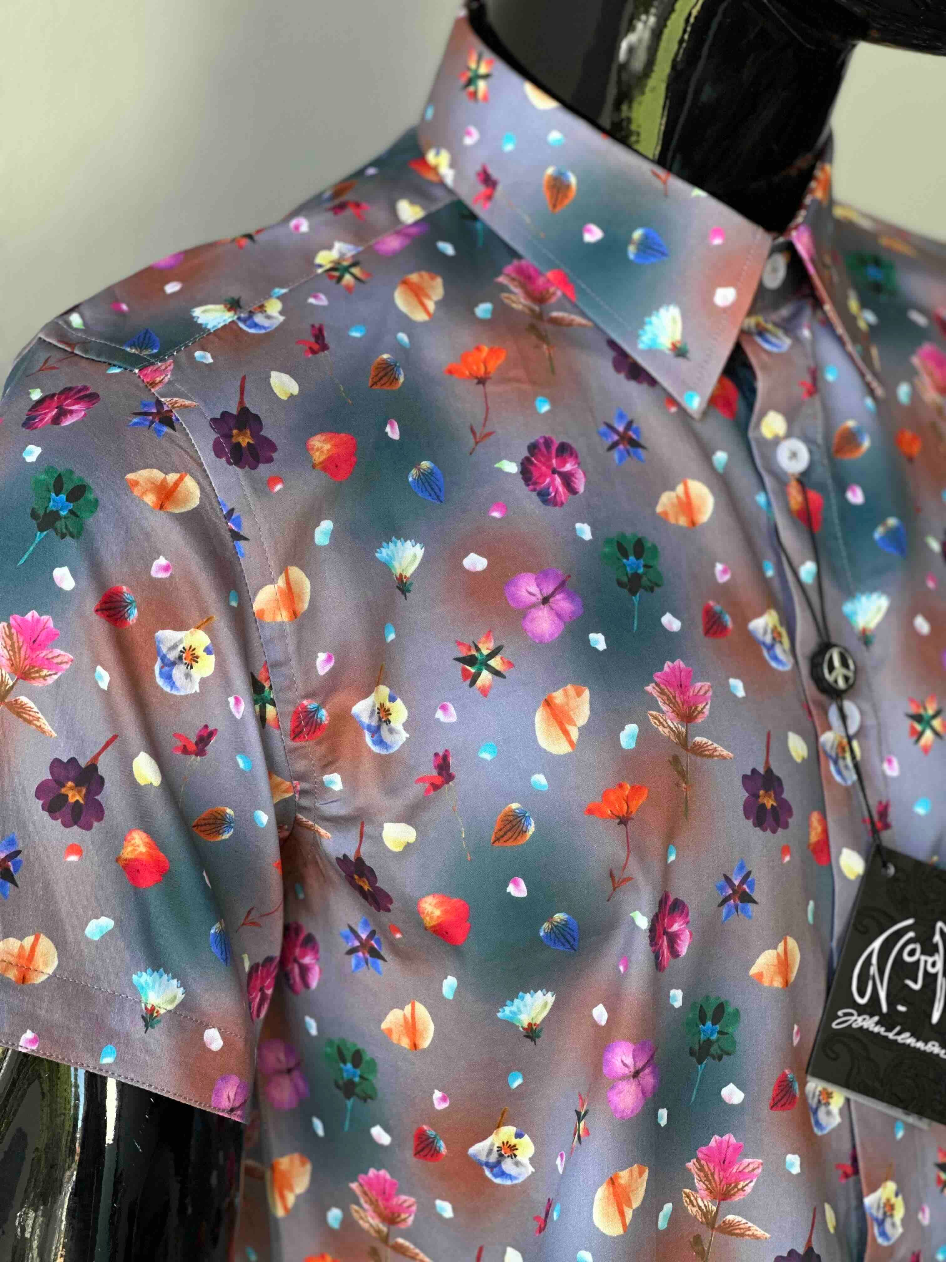 JOHN LENNON Mens Stockport Short Sleeve Shirt Mud - Image 5