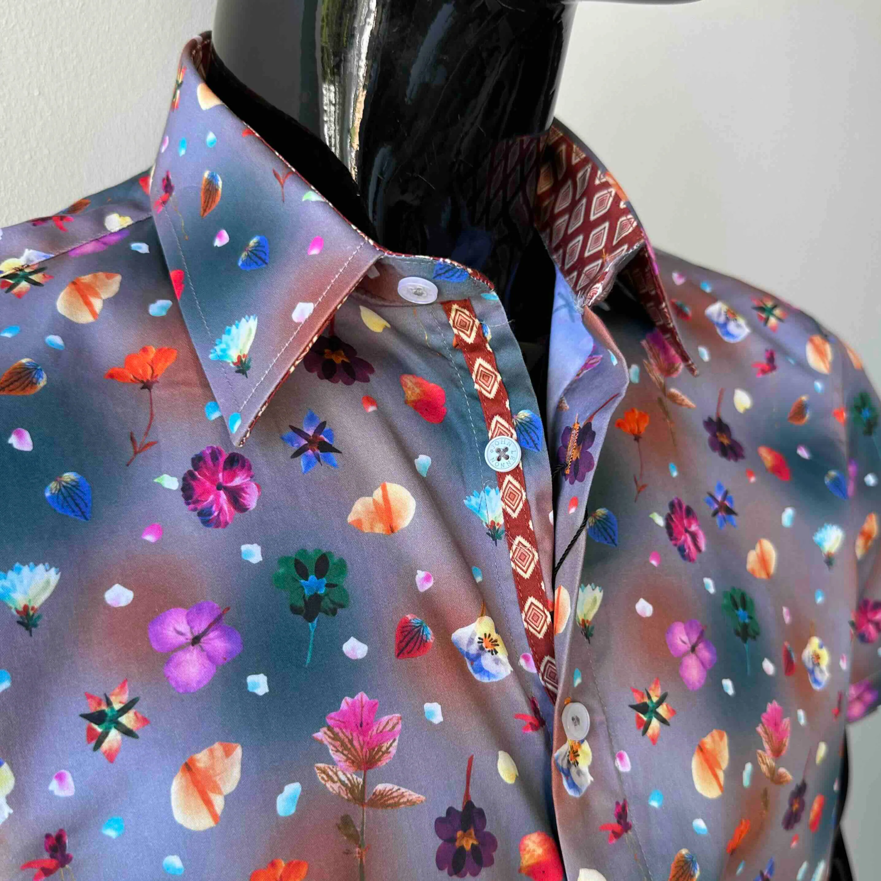 JOHN LENNON Mens Stockport Short Sleeve Shirt Mud - Image 8