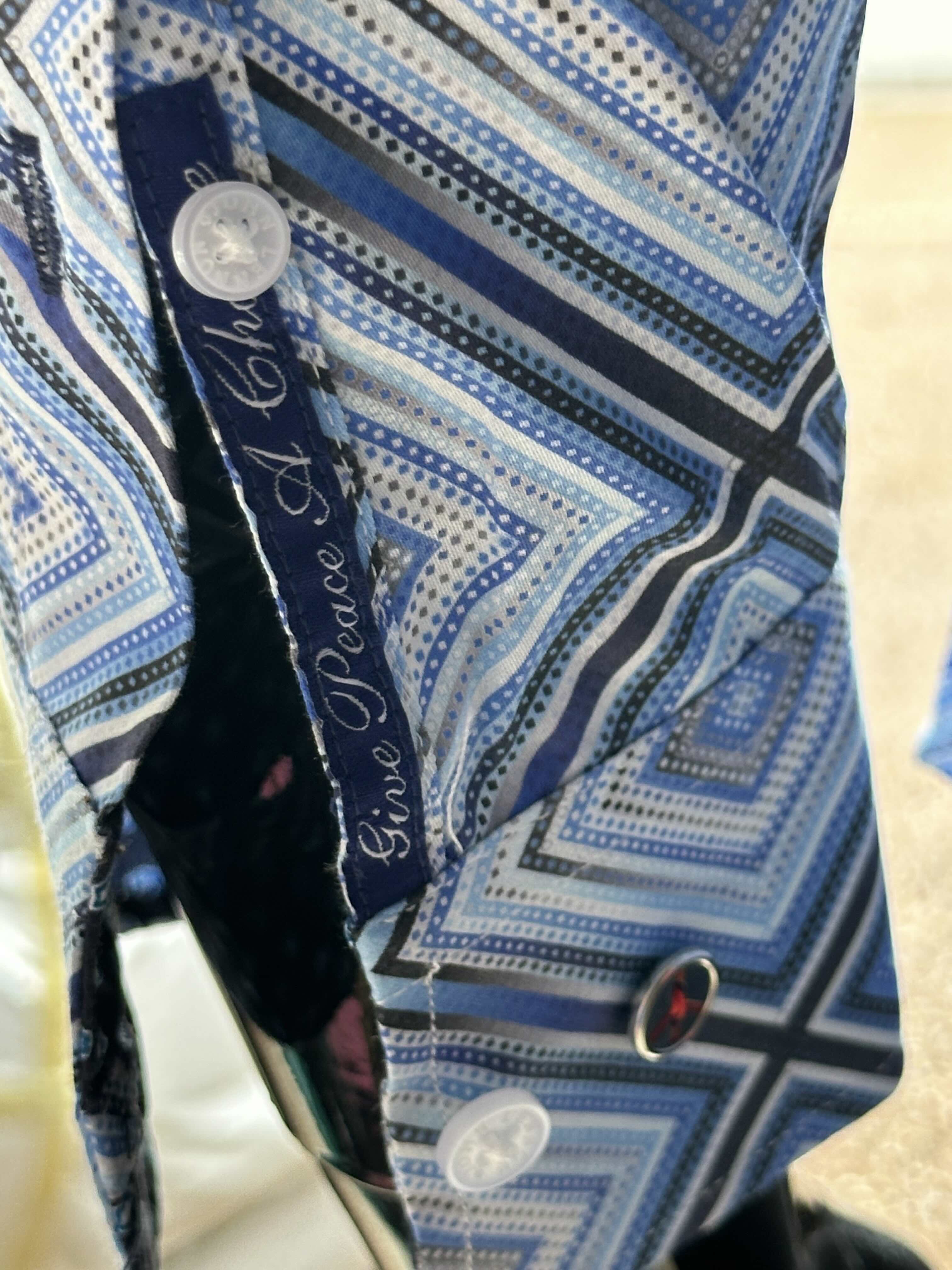 JOHN LENNON Mens Sutton Long Sleeve Shirt - Blue - Image 11