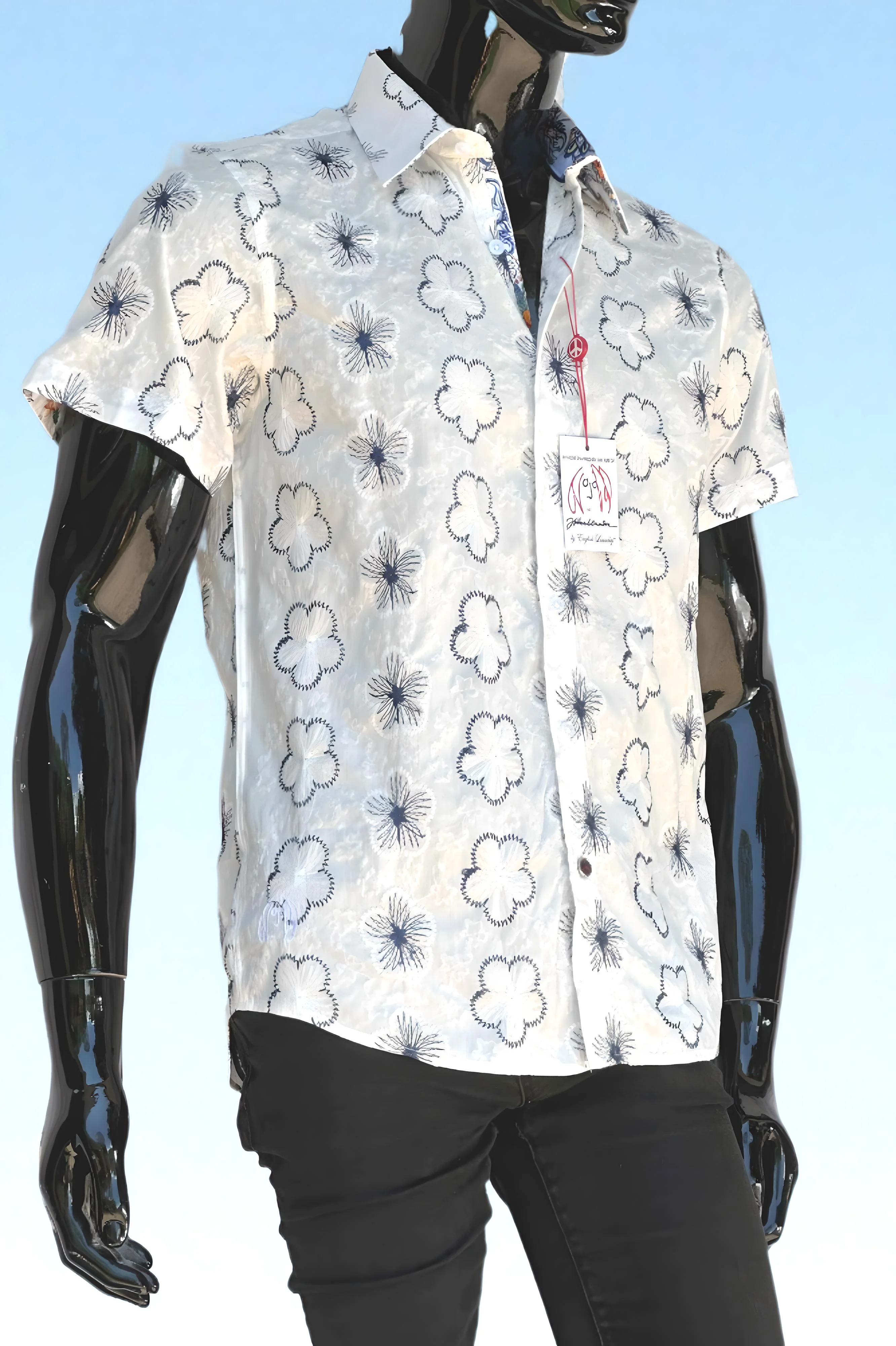 JOHN LENNON Mens Tiptree Short Sleeve Shirt - White - Image 7