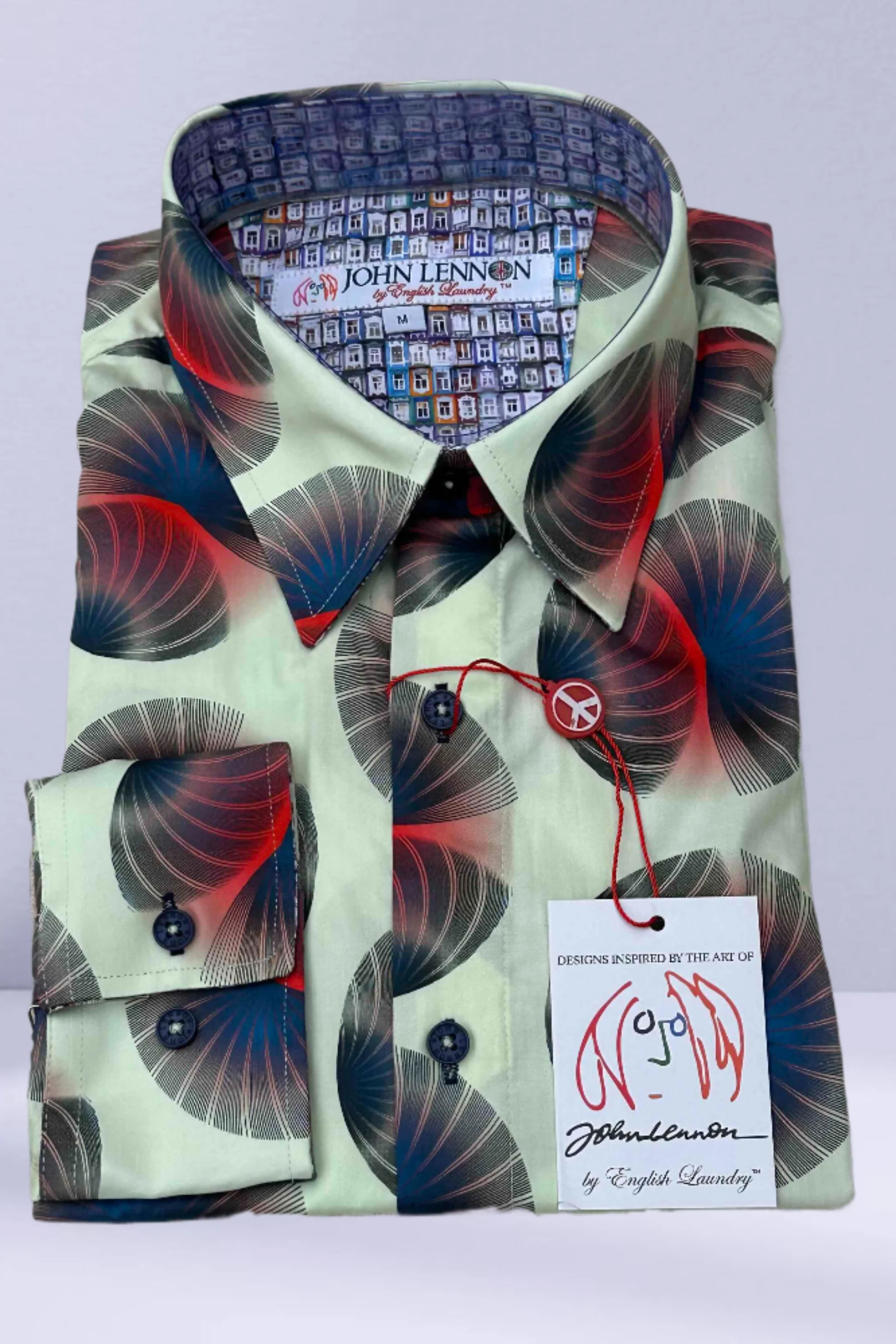 JOHN LENNON Mens Tranmere Long Sleeve Shirt - Citrus - Image 15