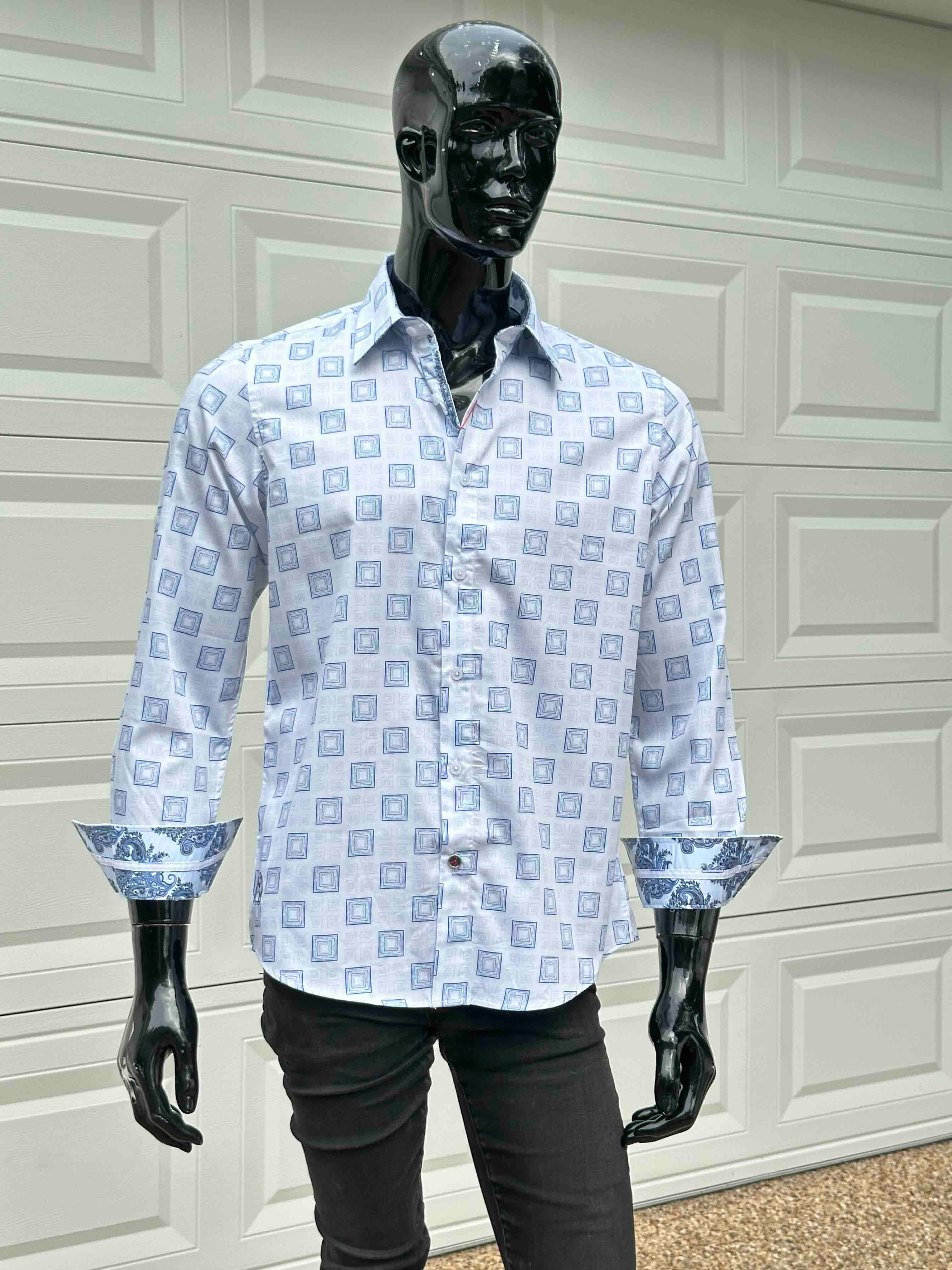 JOHN LENNON Mens Walkden Long Sleeve Shirt - White - Image 10