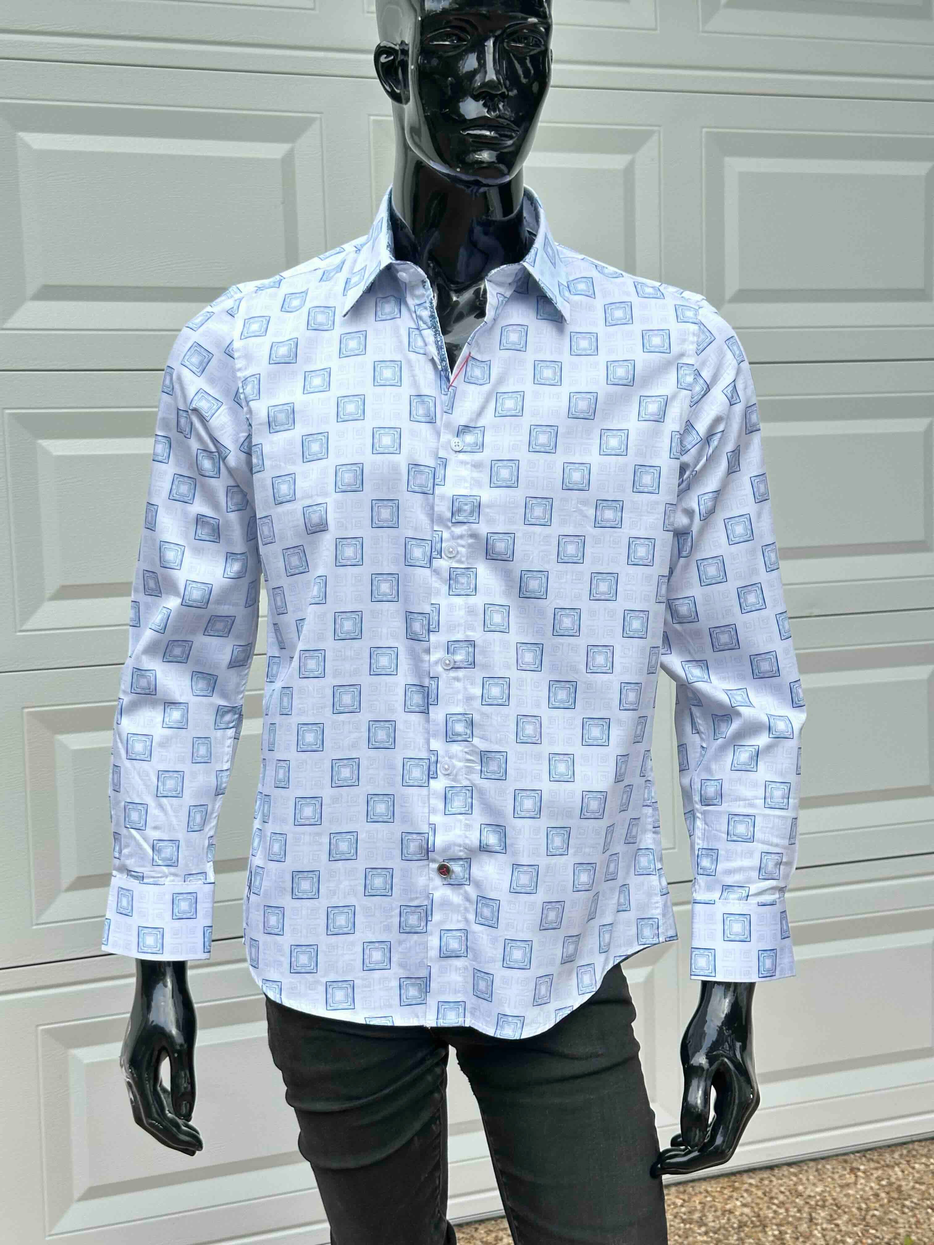 JOHN LENNON Mens Walkden Long Sleeve Shirt - White - Image 2