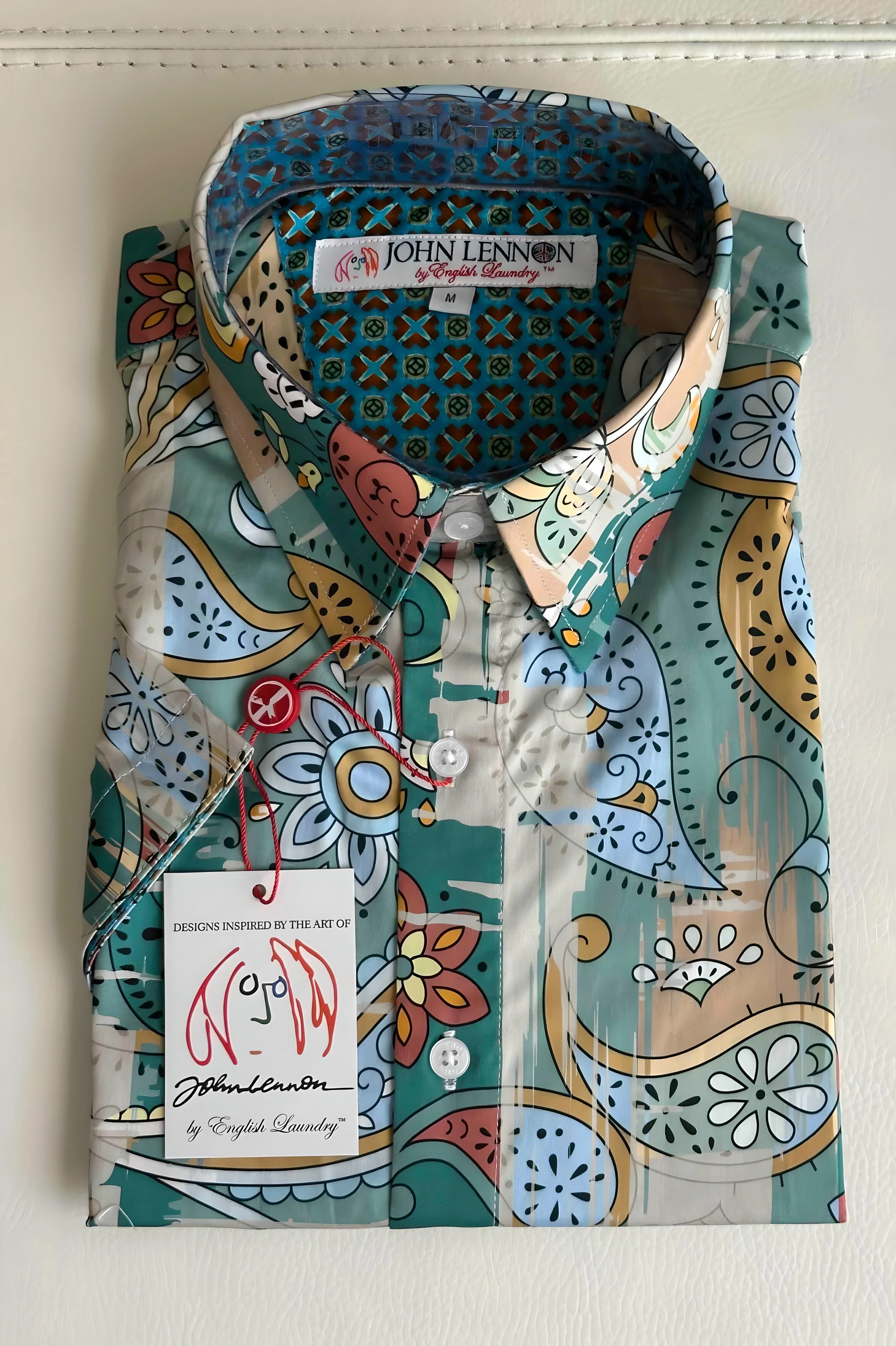 JOHN LENNON Mens Walsall Short Sleeve Shirt - Multi - Image 2