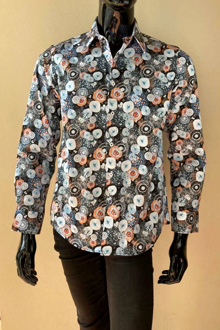 JOHN LENNON Mens West Brom Long Sleeve Shirt - Black - Image 6