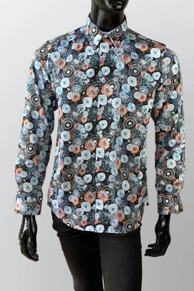 JOHN LENNON Mens West Brom Long Sleeve Shirt - Black - Image 7