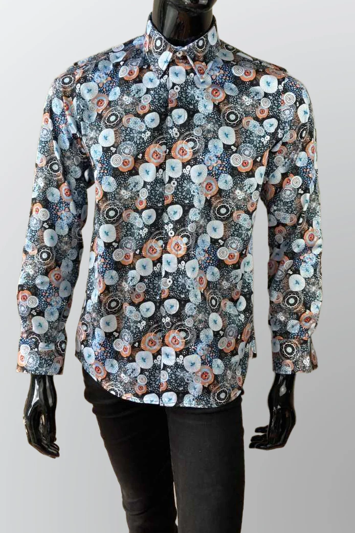 JOHN LENNON Mens West Brom Long Sleeve Shirt - Black - Image 9