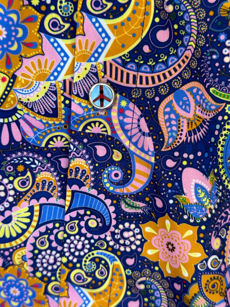 JOHN LENNON Mens Whitby Paisley Shirt - Pink - Image 3
