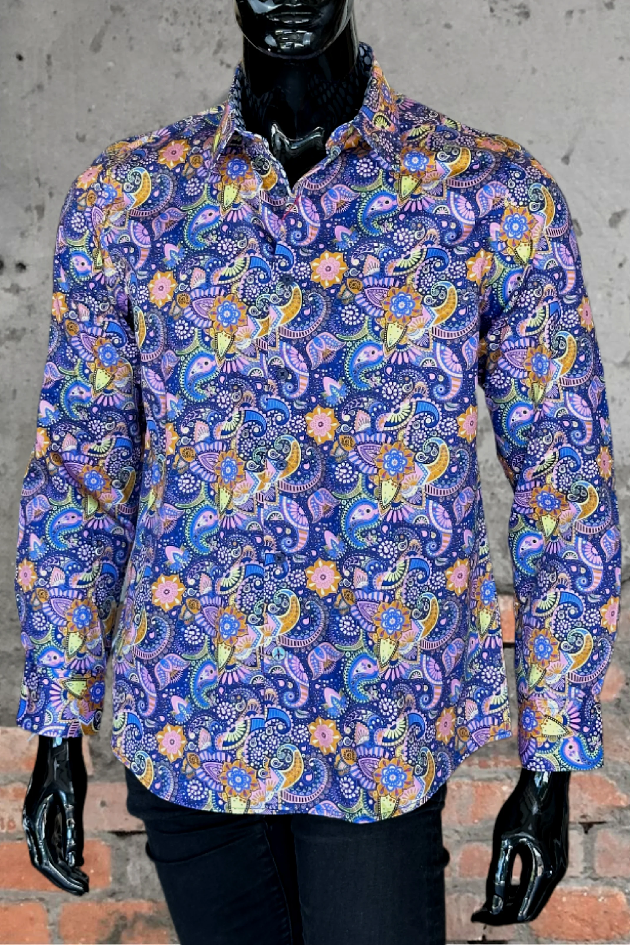 JOHN LENNON Mens Whitby Paisley Shirt - Pink - Image 8