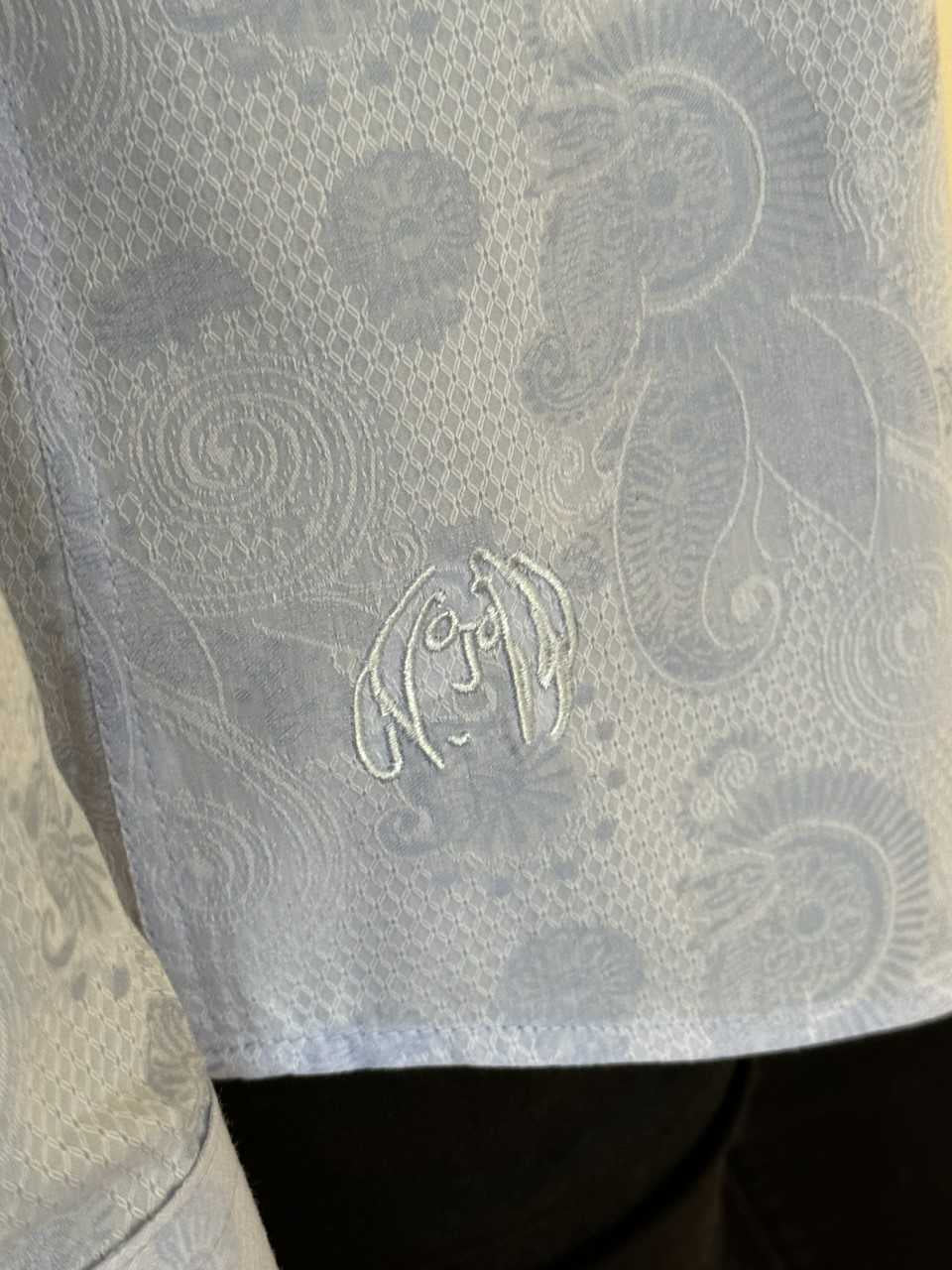 JOHN LENNON Mens Wilton Long Sleeve Shirt - Sky Blue - Image 9