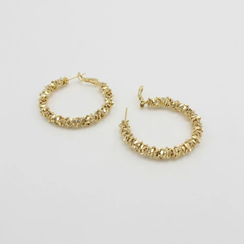 Jolie & Deen WOMENS ELLE HOOPS  EARRINGS - GOLD - Image 3