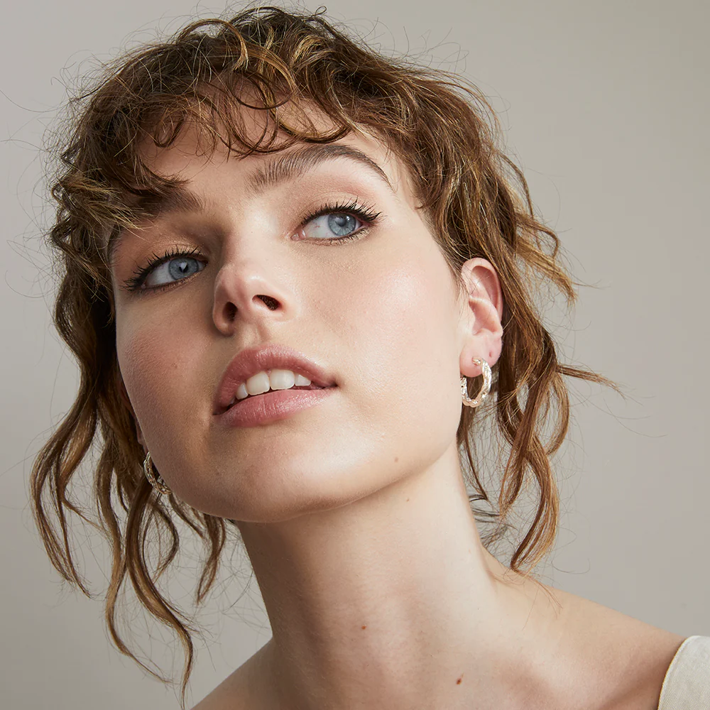 Jolie & Deen WOMENS LUCY CHAIN HOOPS EARRINGS - SILVER - Image 3