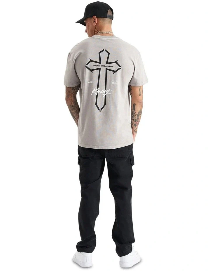 KISS CHACEY Mens Alpheus Relaxed Tee - Pigment Paloma - Image 4