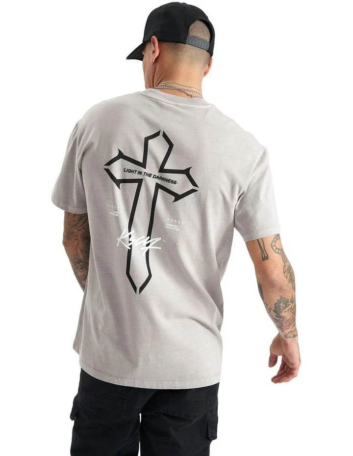 KISS CHACEY Mens Alpheus Relaxed Tee - Pigment Paloma - Image 5