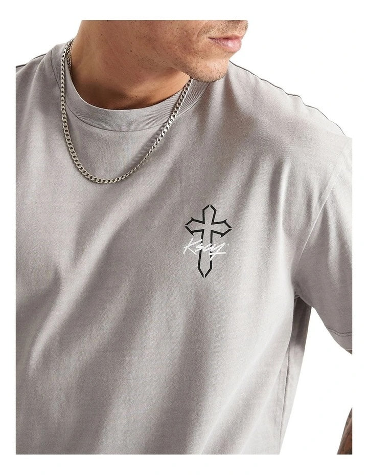 KISS CHACEY Mens Alpheus Relaxed Tee - Pigment Paloma - Image 7