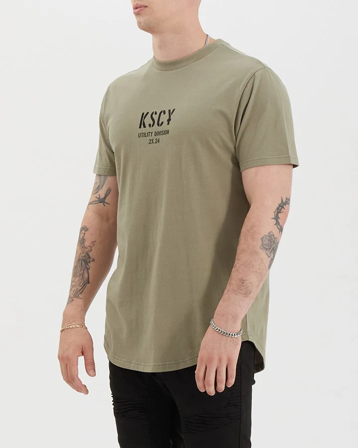 KISS CHACEY Mens Amery Tee - Khaki Black - Image 2