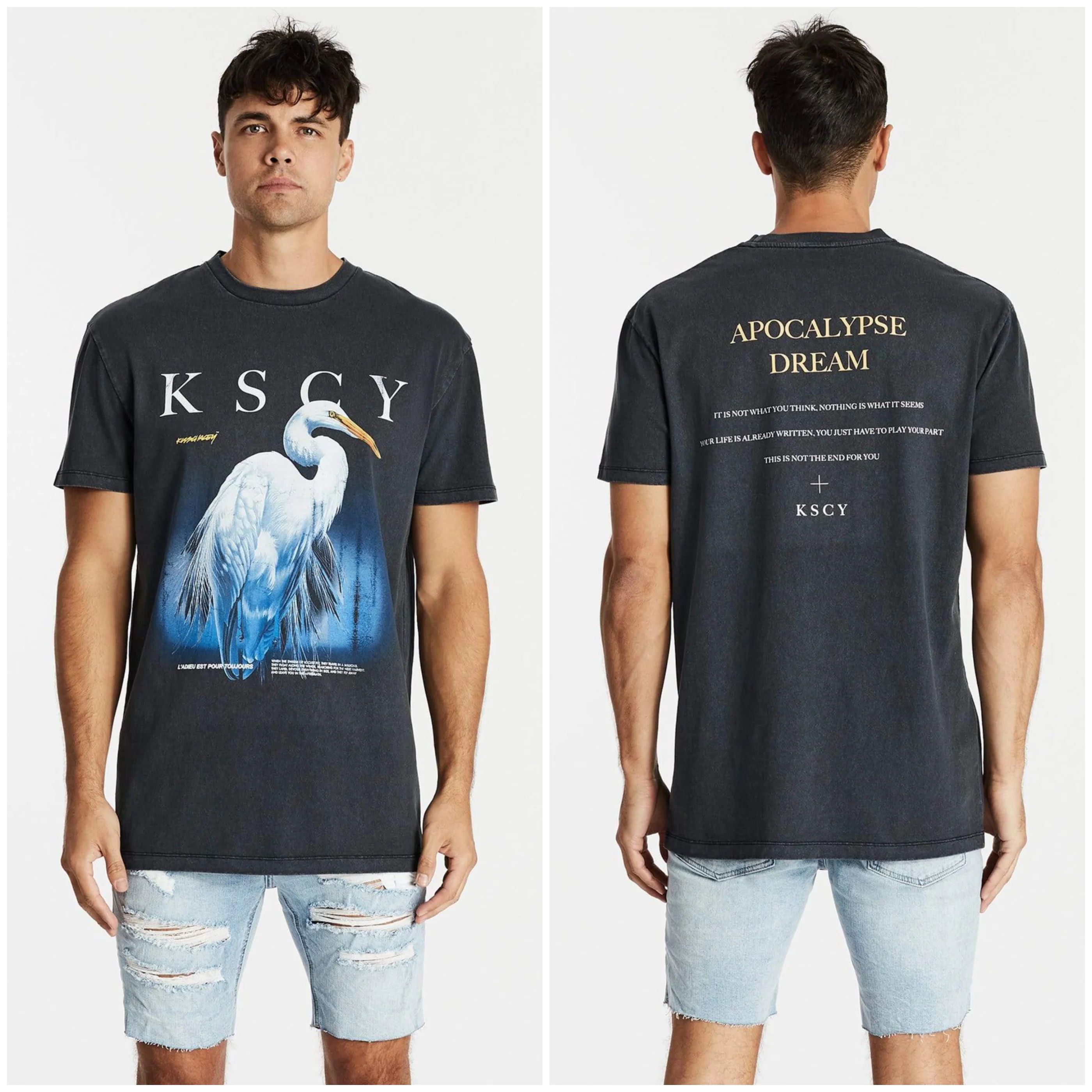 KISS CHACEY Mens Farewell Relaxed Tee - Pigment Black - Image 2