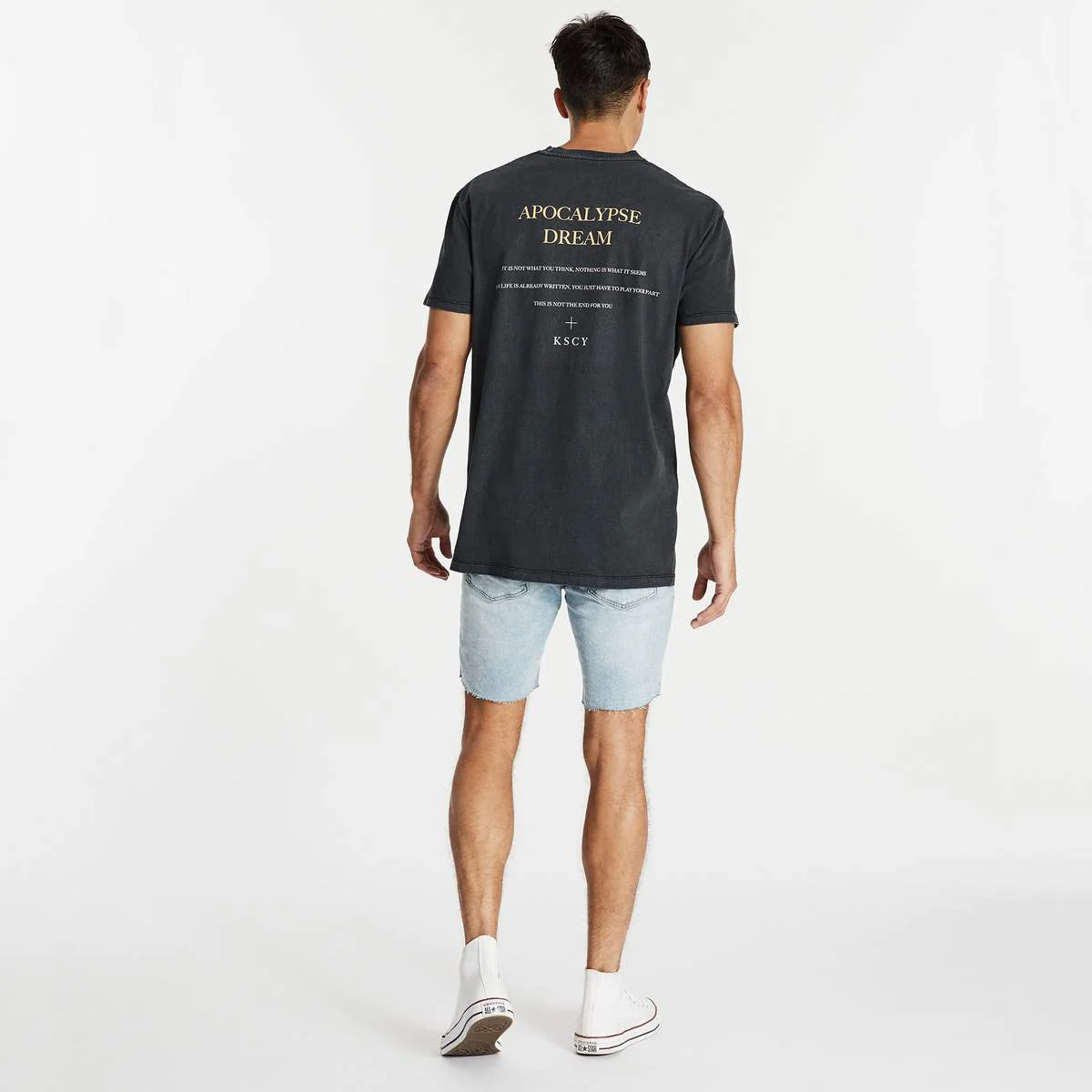 KISS CHACEY Mens Farewell Relaxed Tee - Pigment Black - Image 3