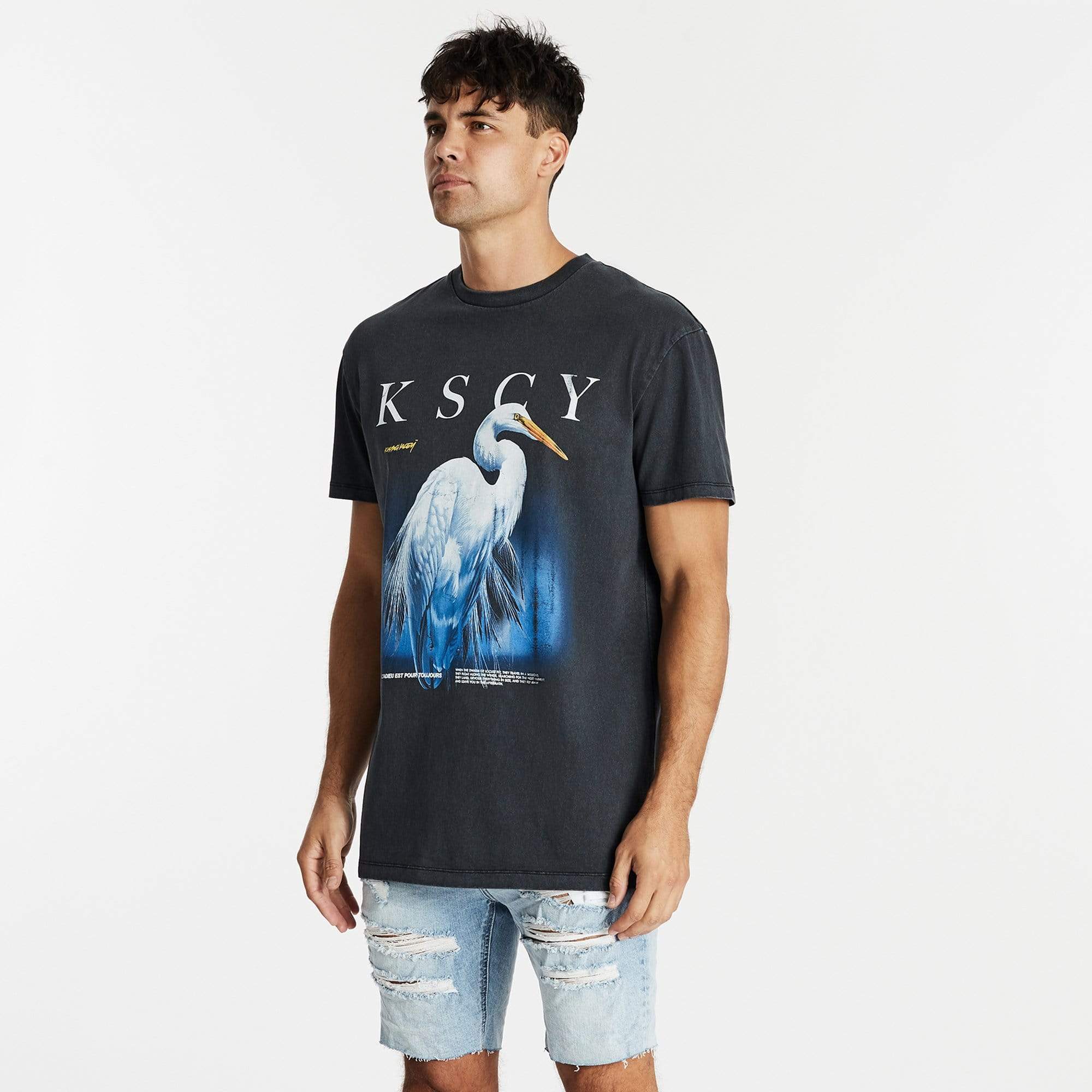 KISS CHACEY Mens Farewell Relaxed Tee - Pigment Black - Image 5