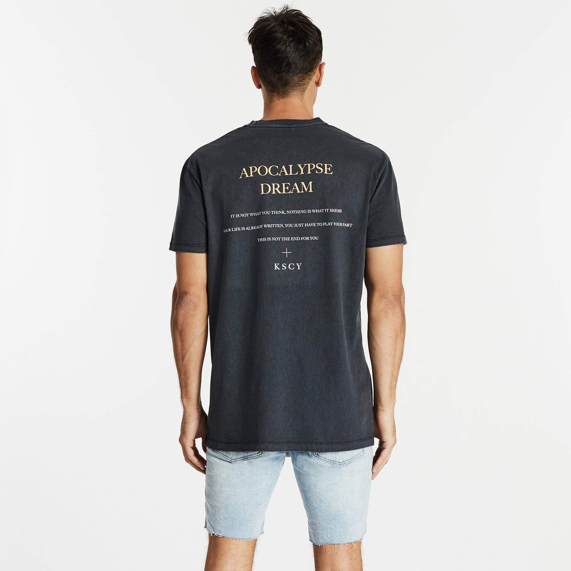 KISS CHACEY Mens Farewell Relaxed Tee - Pigment Black - Image 6