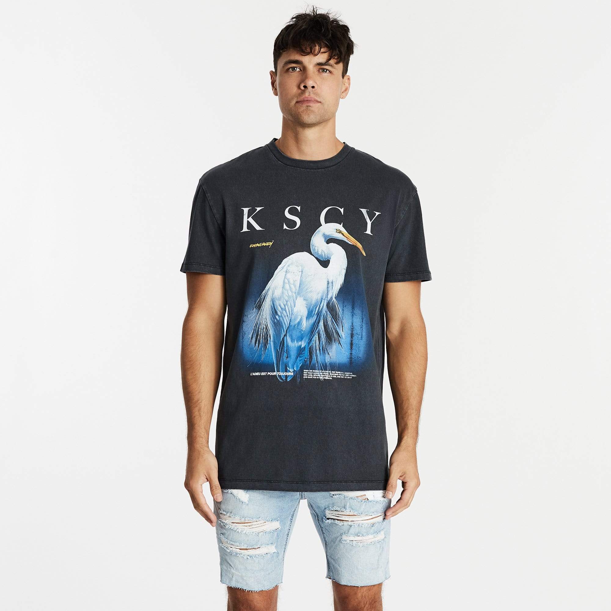 KISS CHACEY Mens Farewell Relaxed Tee - Pigment Black - Image 7
