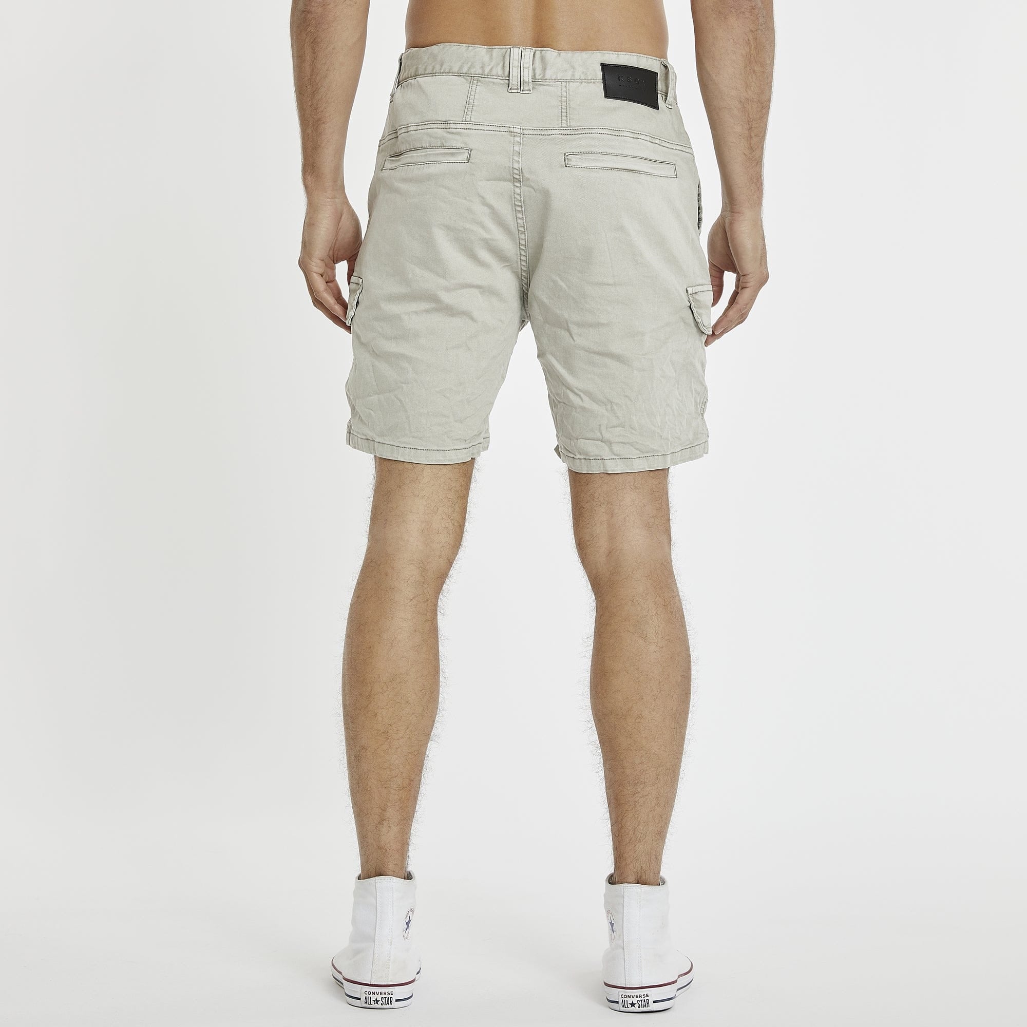 KISS CHACEY Mens Michigan Cargo Shorts - Willow Grey - Image 5