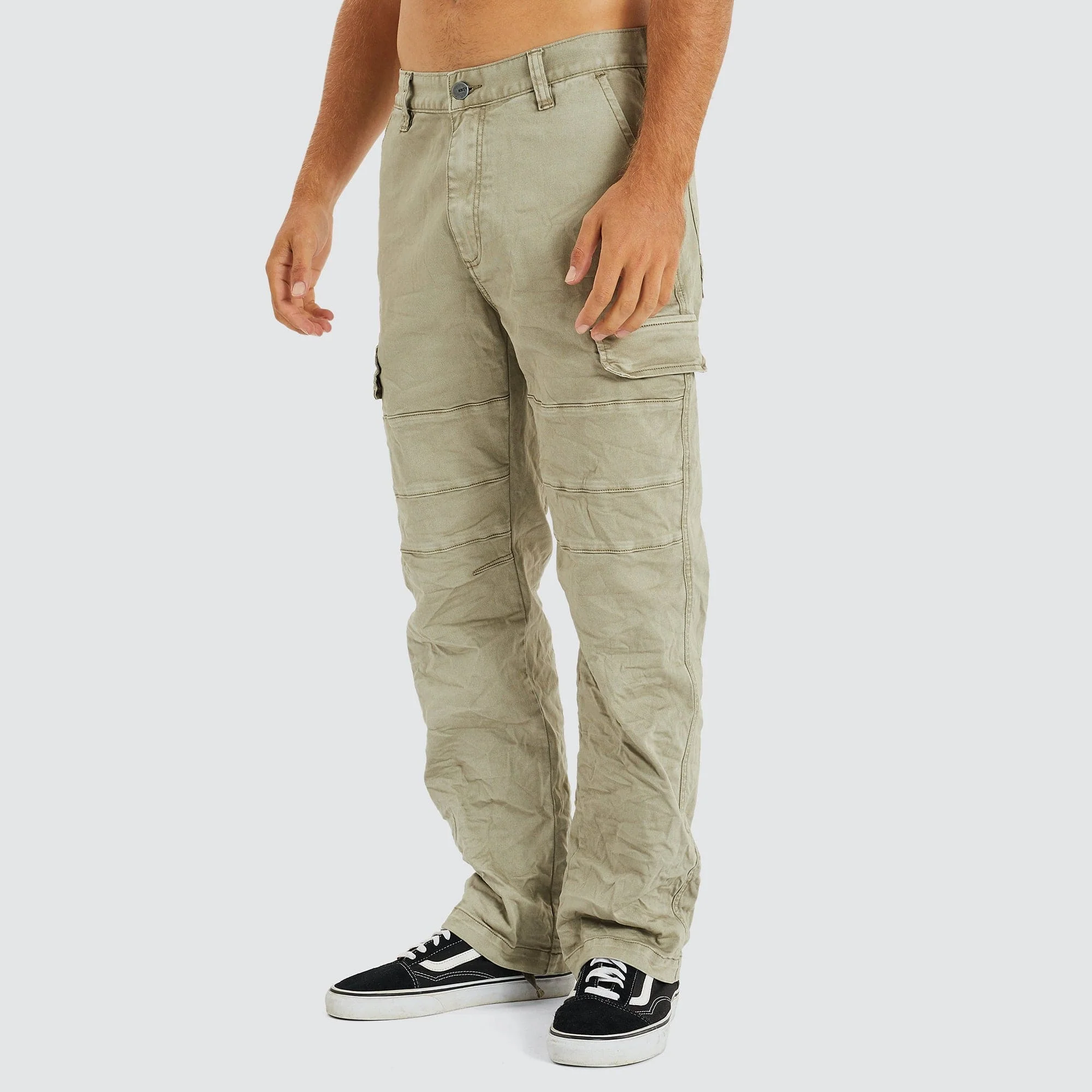 KISS CHACEY Mens Michigan Side Pocket Cargo Pant - Sage Green - Image 5