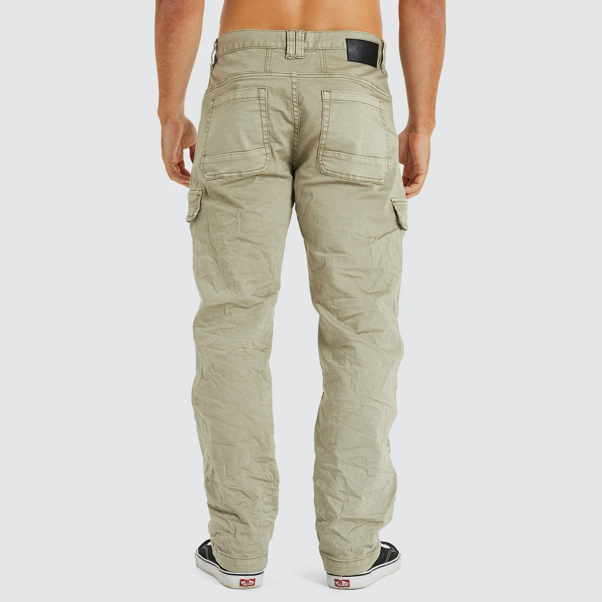 KISS CHACEY Mens Michigan Side Pocket Cargo Pant - Sage Green - Image 6