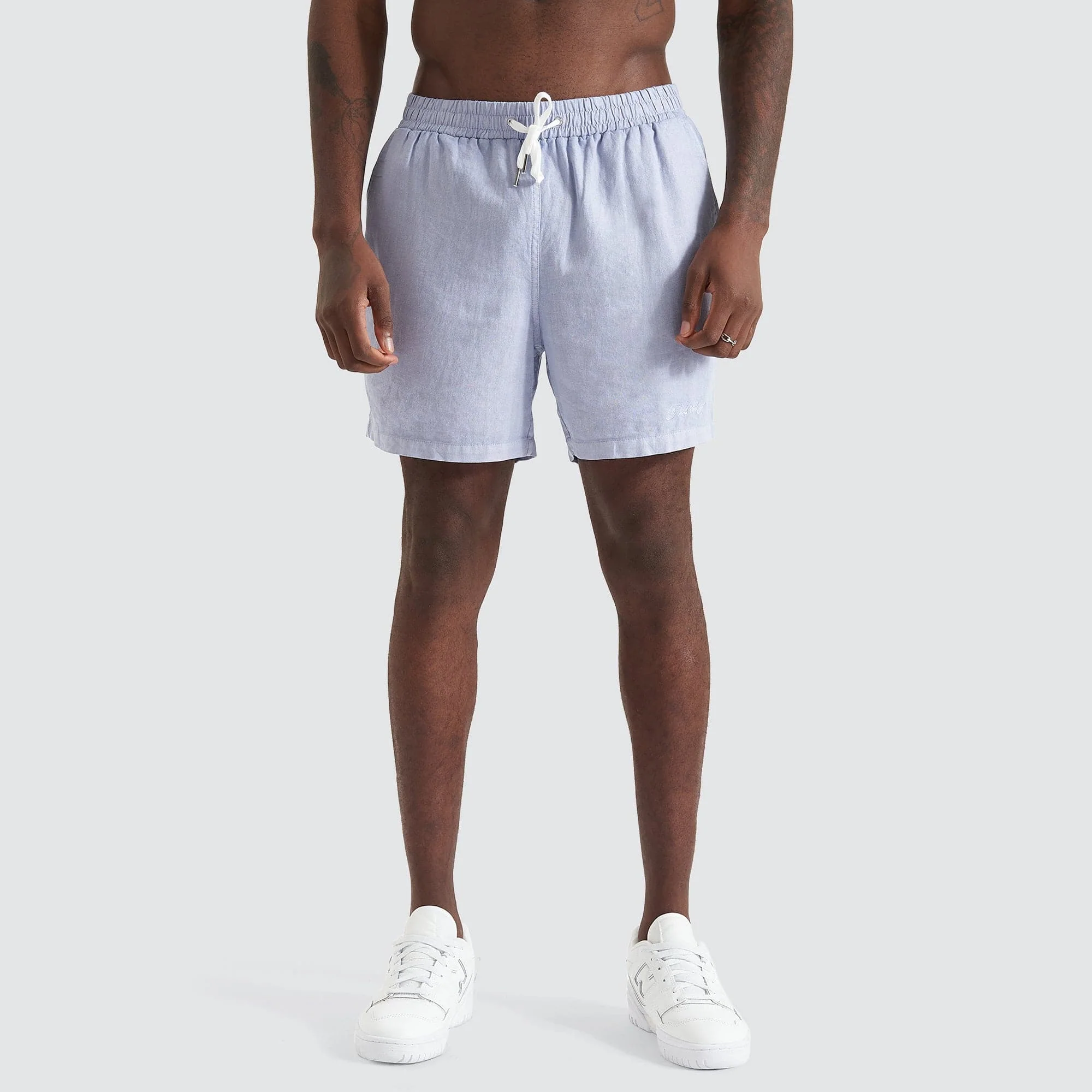 KISS CHACEY Mens Positano Linen Short - Pigment Cosmic Sky - Image 4