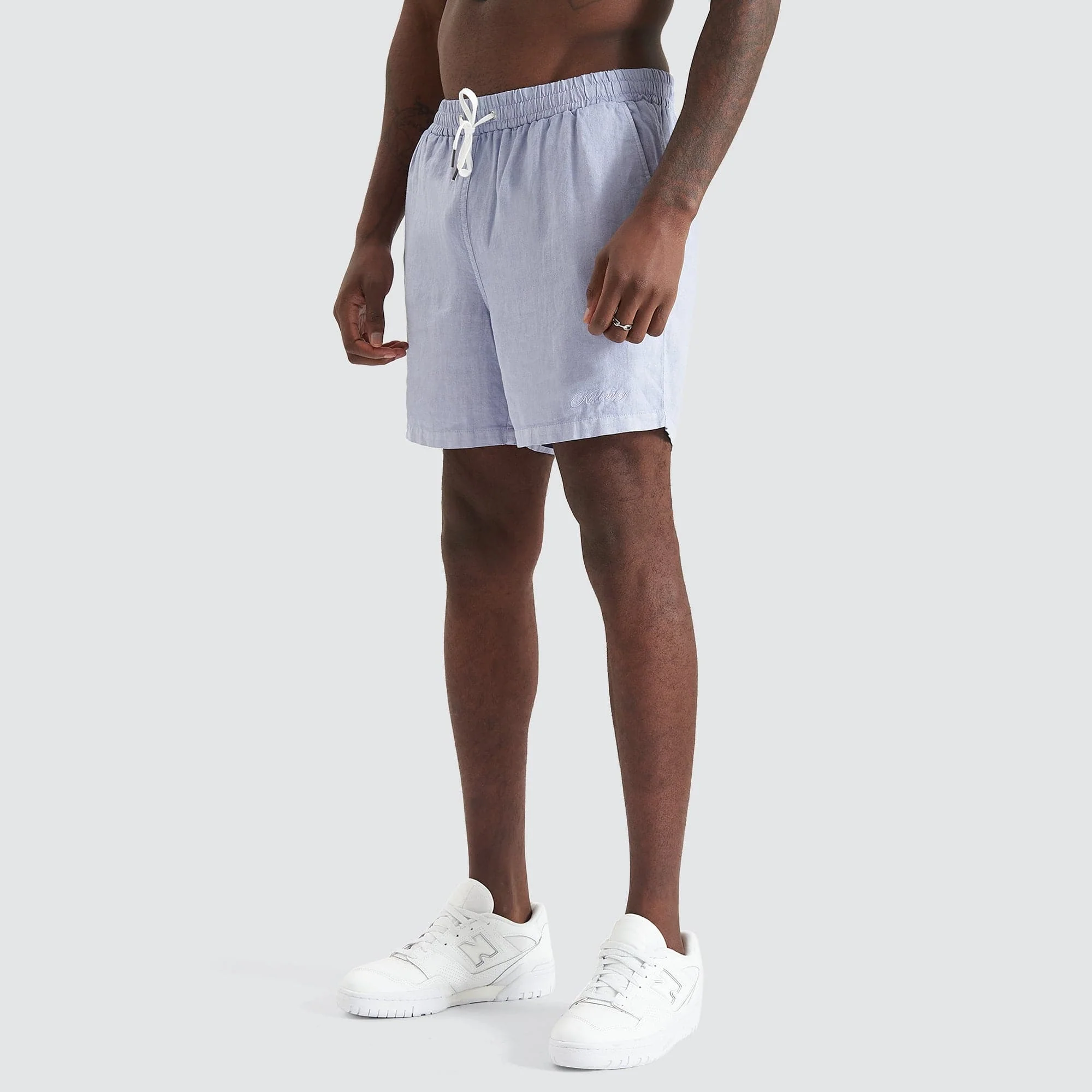 KISS CHACEY Mens Positano Linen Short - Pigment Cosmic Sky - Image 5