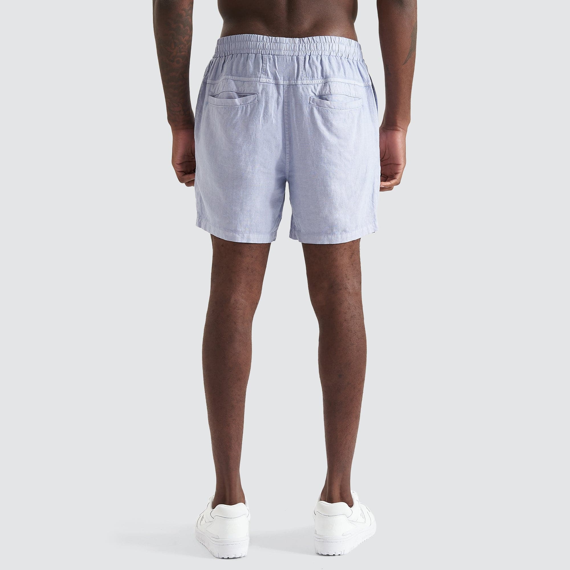 KISS CHACEY Mens Positano Linen Short - Pigment Cosmic Sky - Image 6