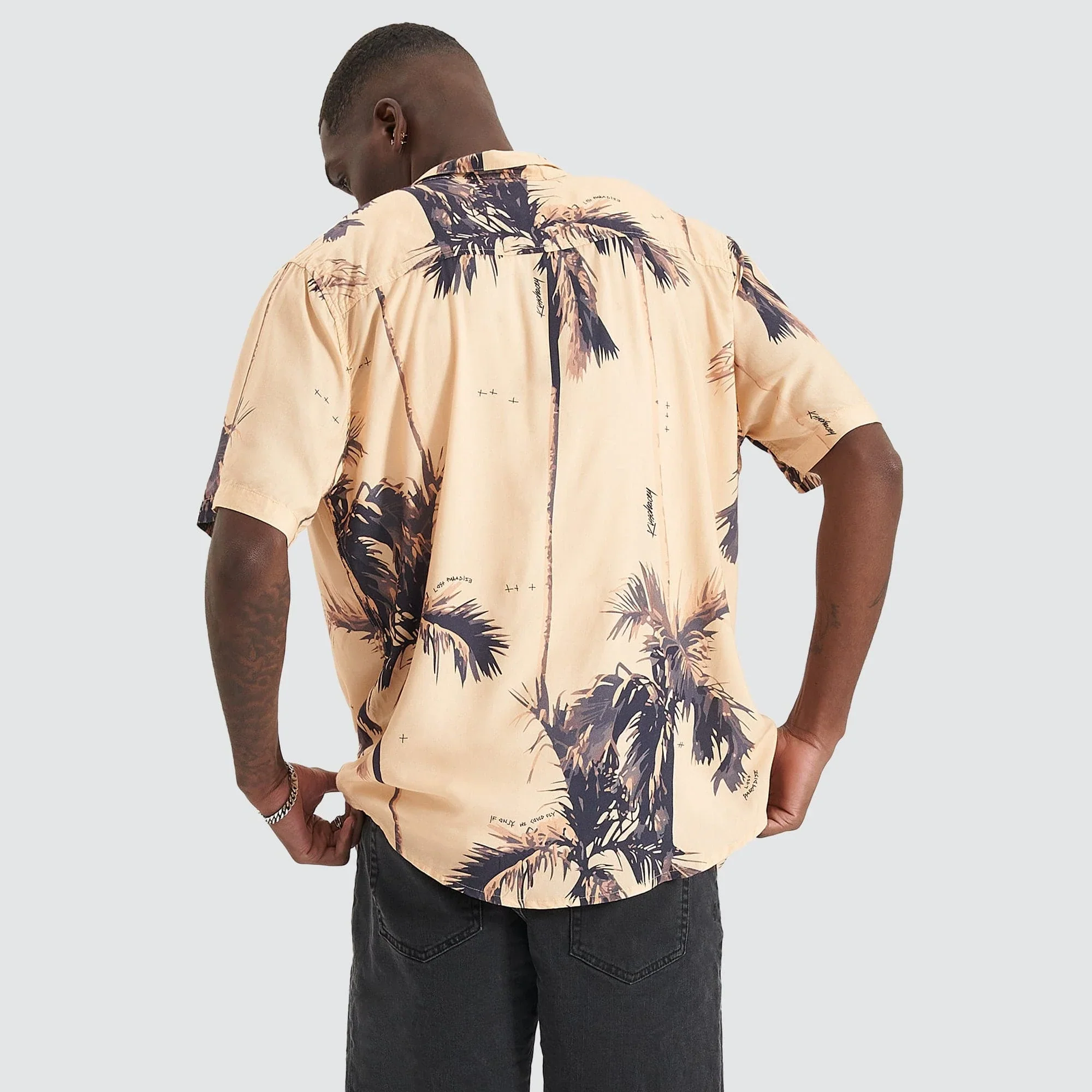 KISS CHACEY Mens Rise Party Short Sleeve Shirt - Pigment Sunburst - Image 6