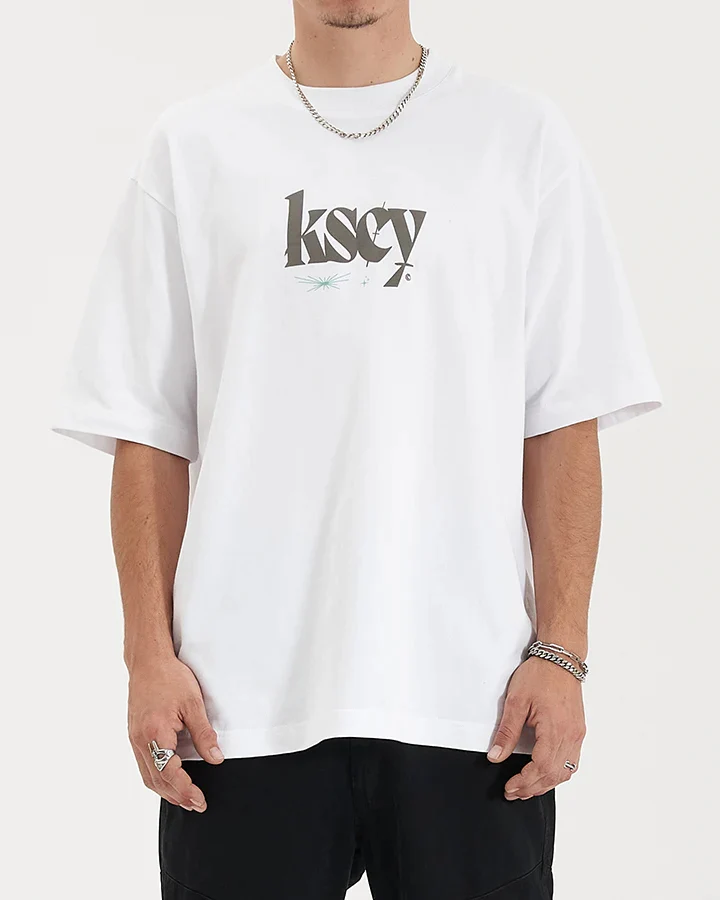 KISS CHACEY Mens Stellaris Heavy Tee - White - Image 2