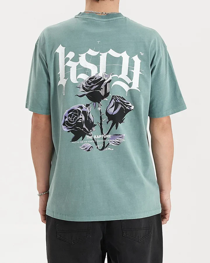 KISS CHACEY Mens Tin Petal Tee - Pigment Trellis - Image 4