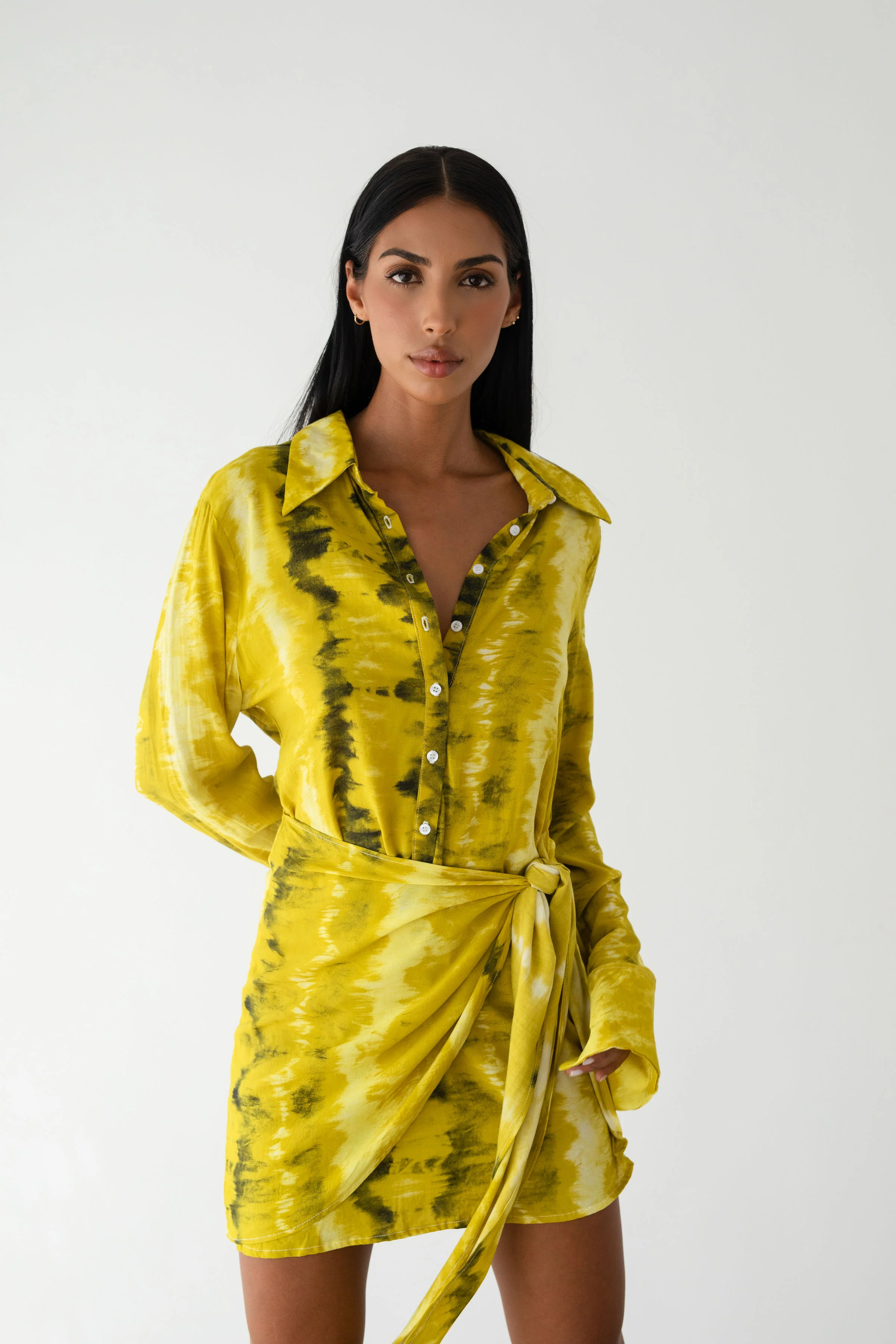 LE SALTY LABEL Womens Ava Tie Dress - Golden - Image 4