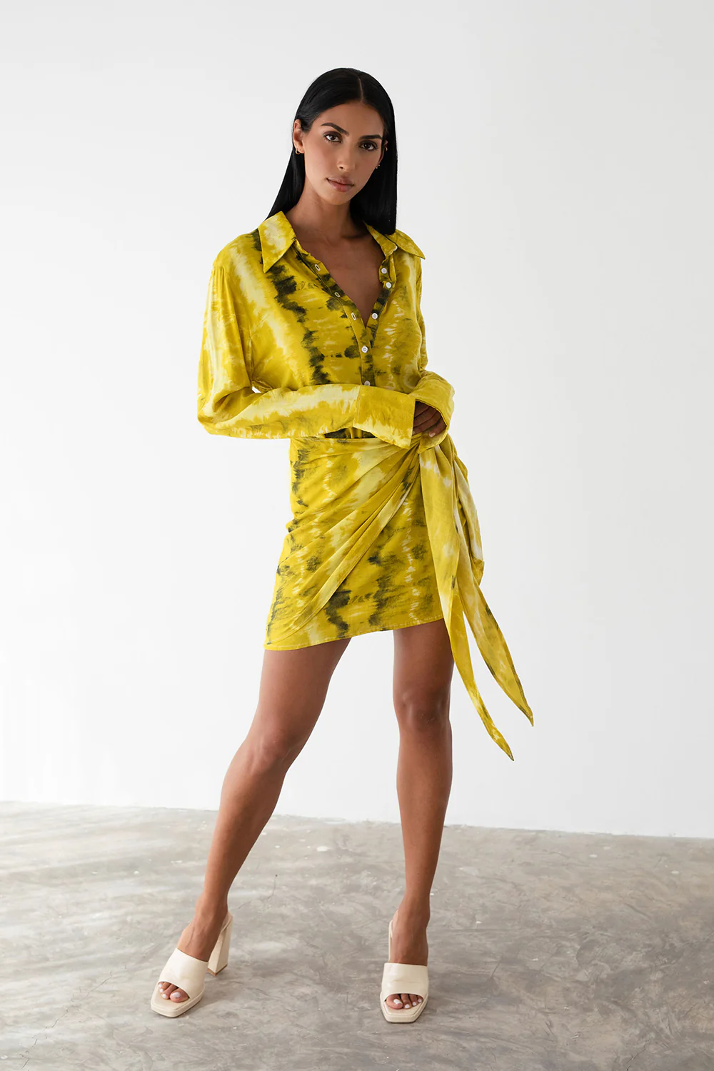 LE SALTY LABEL Womens Ava Tie Dress - Golden - Image 5
