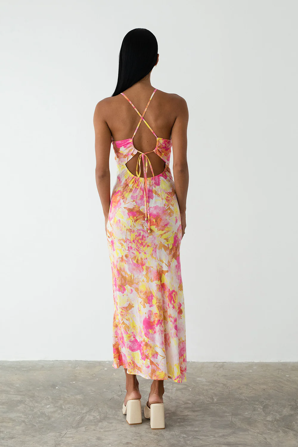 LE SALTY LABEL Womens Camille Midi Dress - Aurora Pink - Image 6