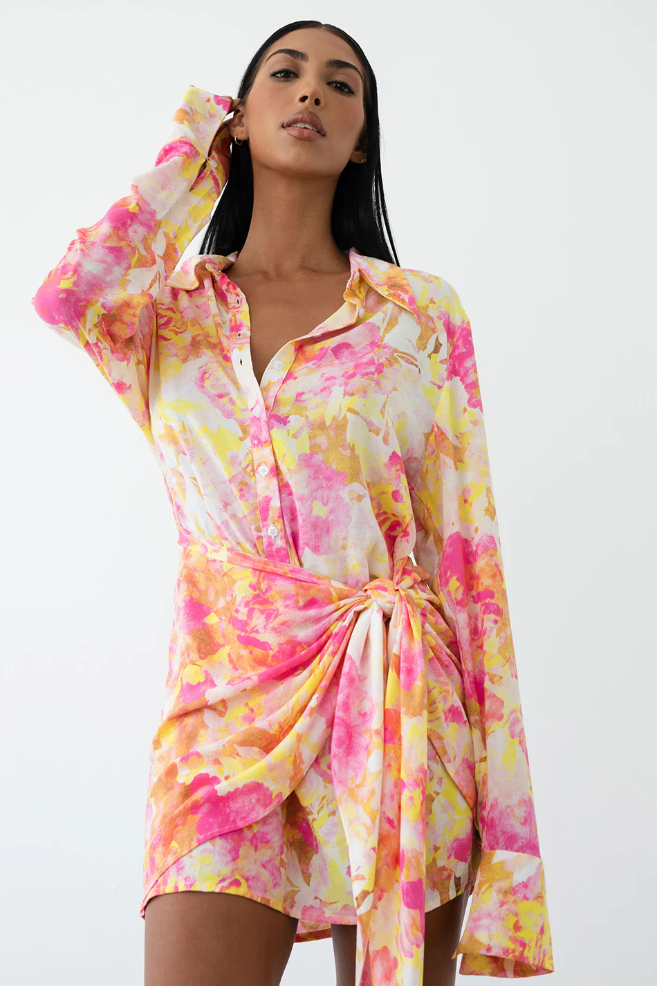 LE SALTY LABEL Womens Camille Tie  Dress - Aurora Pink - Image 2