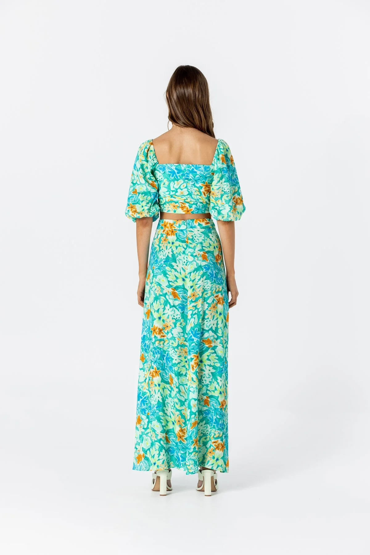 LE SALTY Womens Bianca Maxi Skirt- Poolside - Image 3