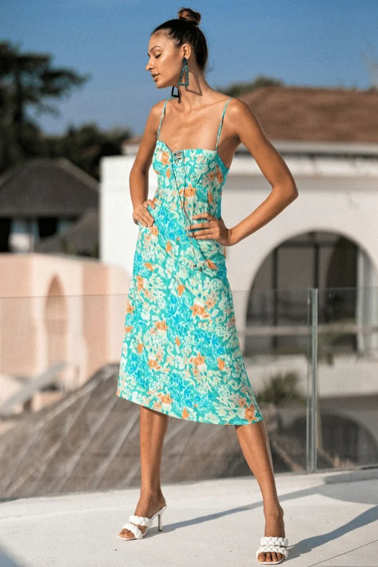 LE SALTY Womens Bianca Midi Dress - Poolside - Image 10