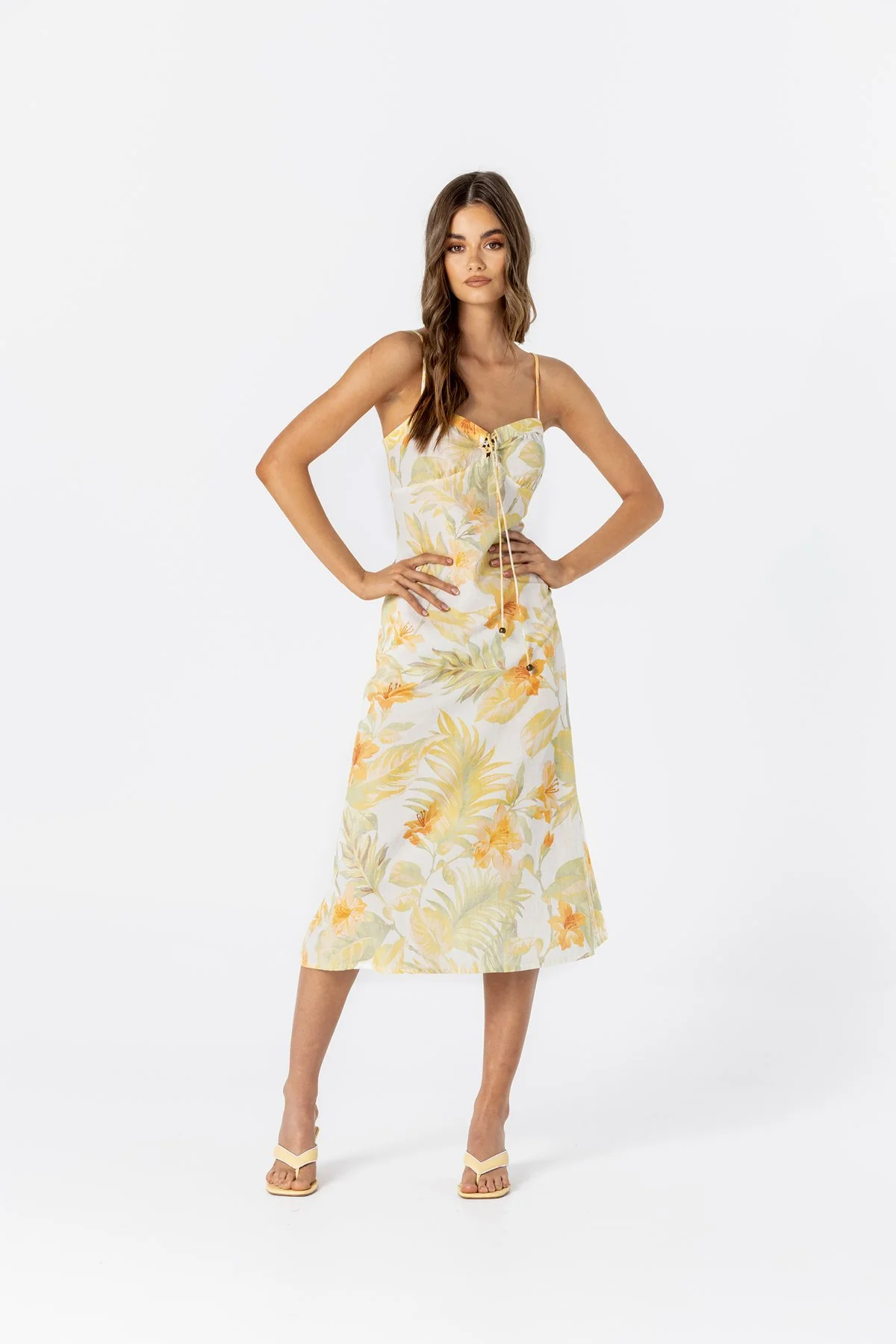 LE SALTY Womens Jerry Midi Dress - Citrus - Image 10