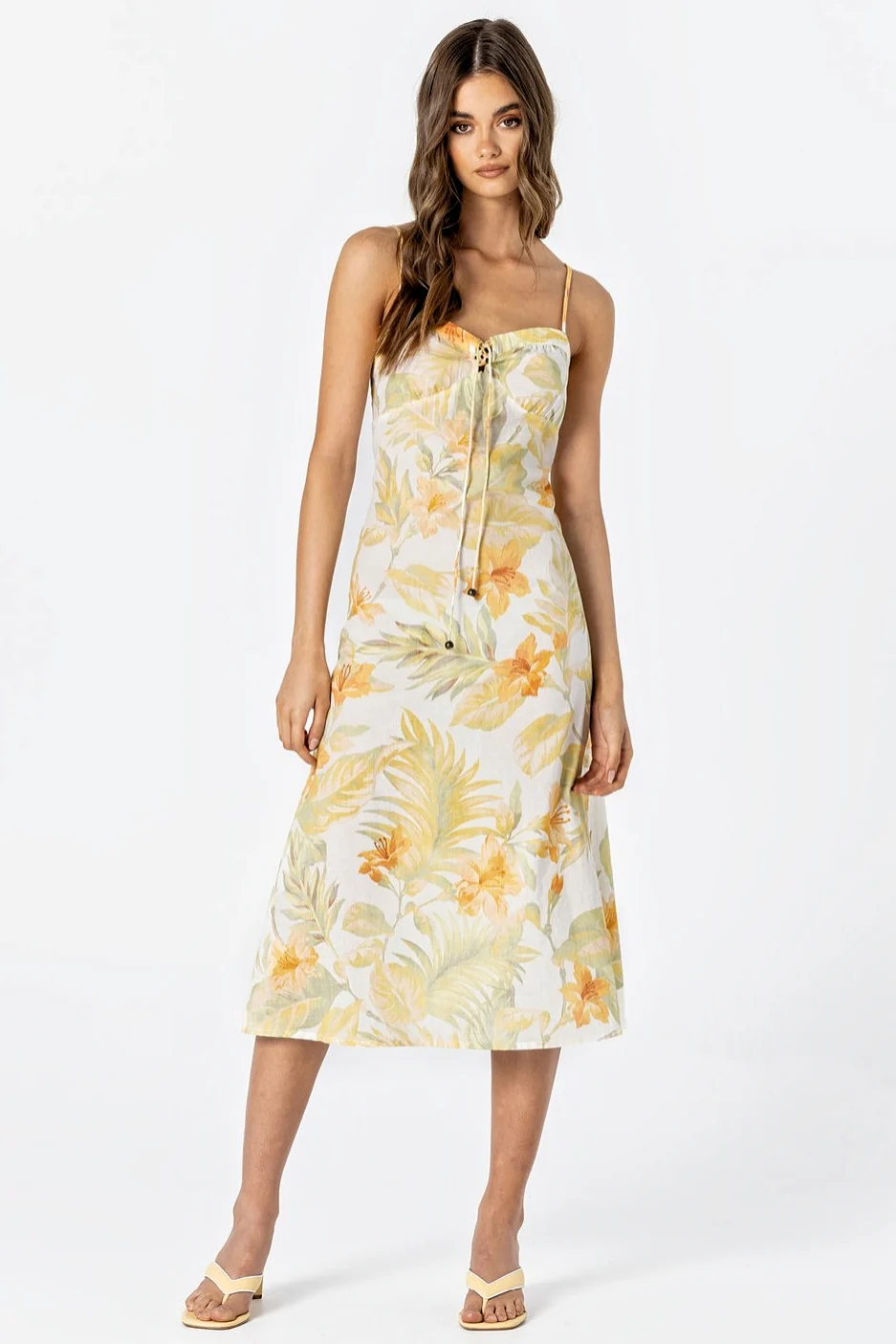 LE SALTY Womens Jerry Midi Dress - Citrus - Image 6