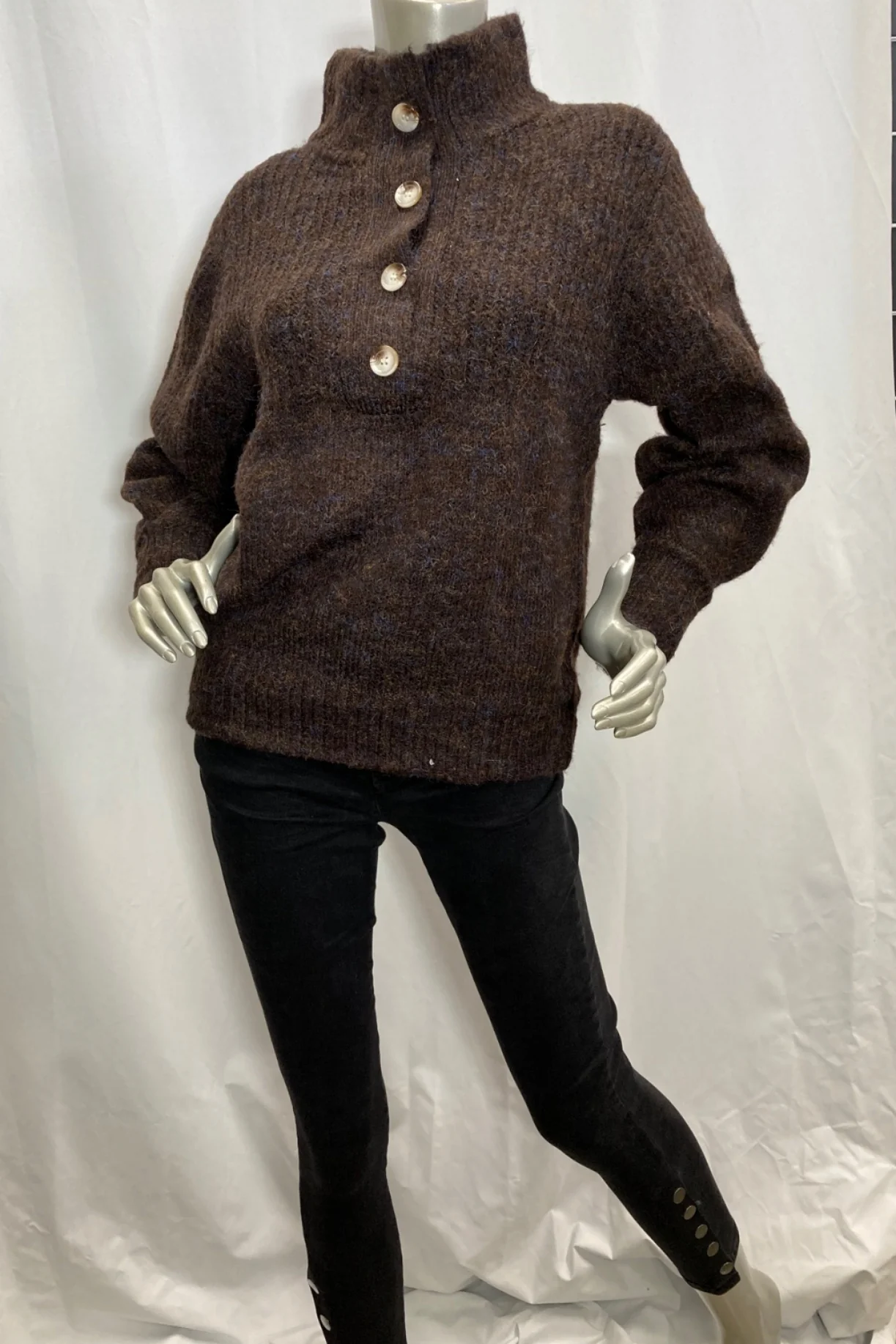 Little Lies WOMENS ORLA KNIT - CHOCOLATE - Image 3