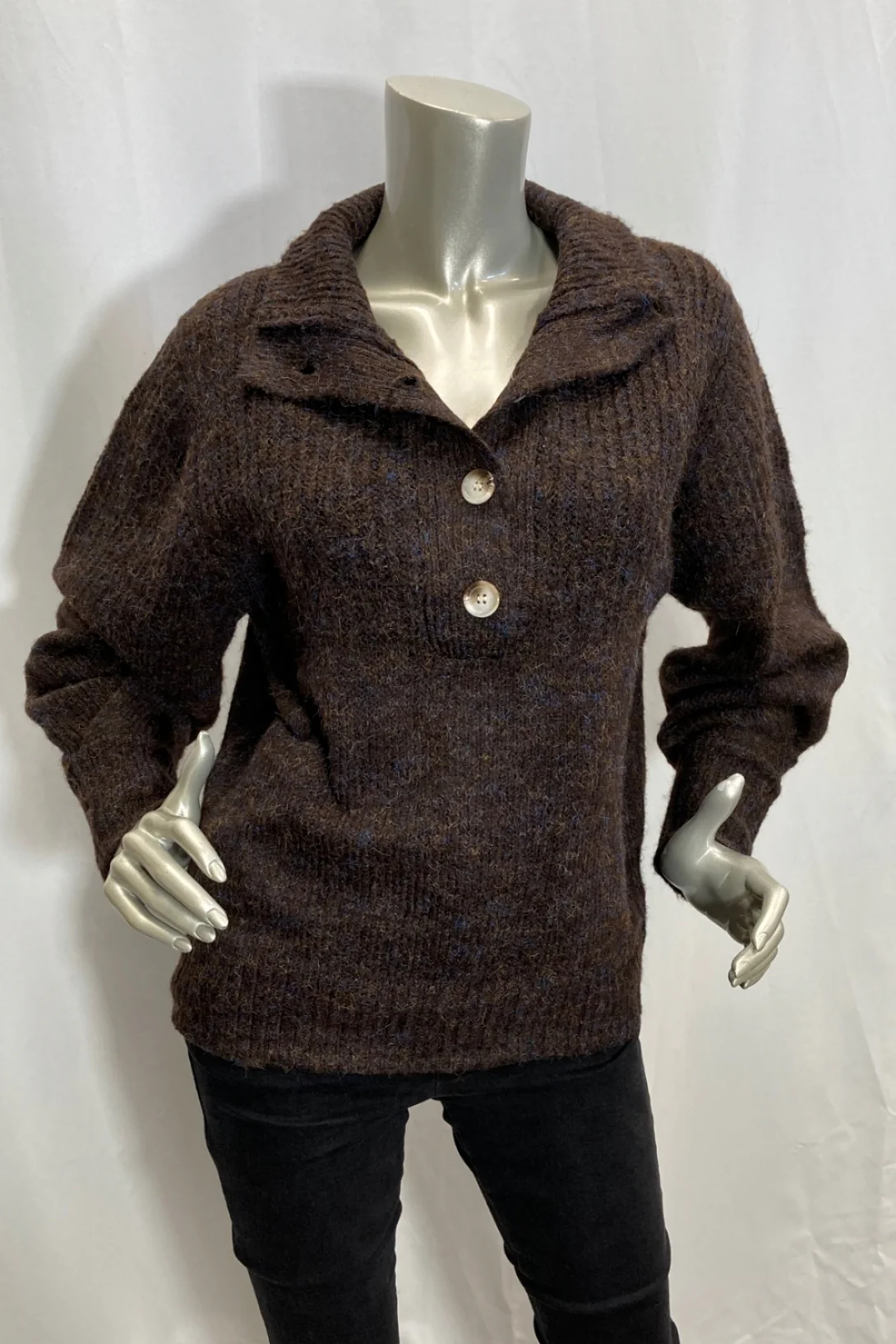 Little Lies WOMENS ORLA KNIT - CHOCOLATE - Image 6