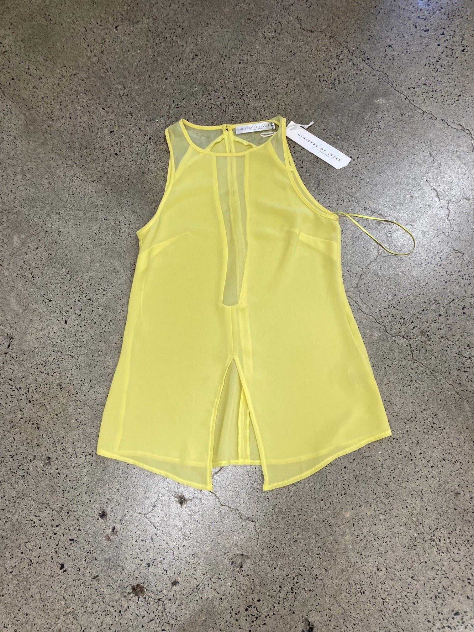 MINISTRY OF STYLE Womens Angular Tank - Lemon - Image 6