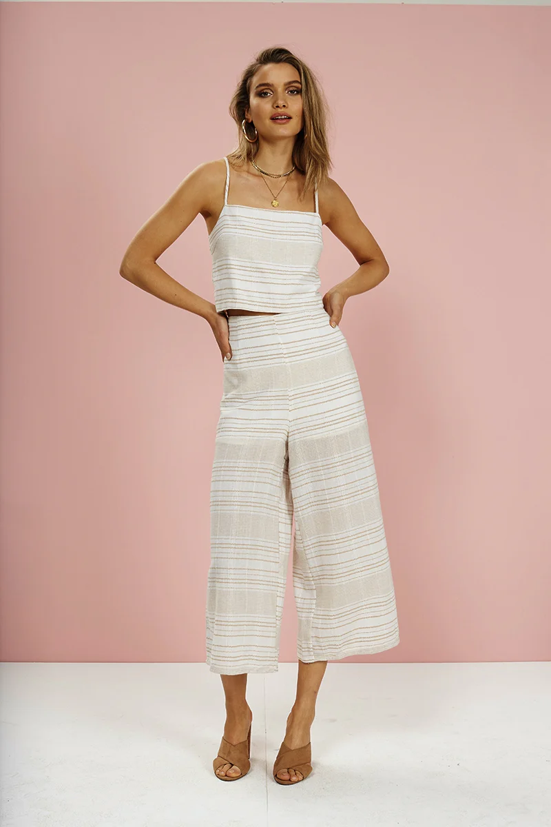 MinkPink Au Naturale Tie Back Top Natural - Image 5