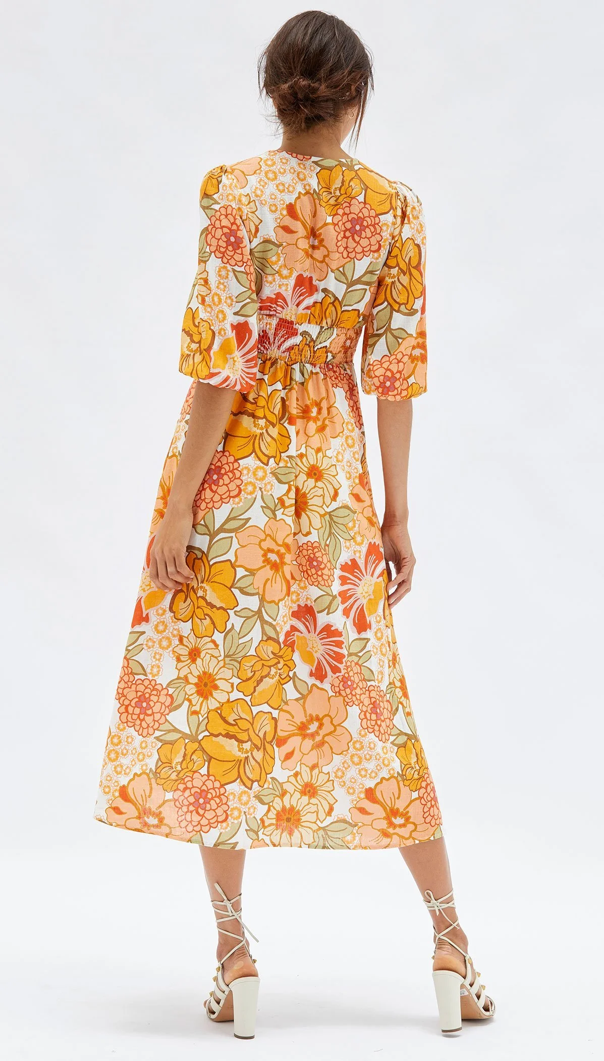 MINKPINK Womens Elaheh V-Neck Midi Dress - Summer Floral - Image 4