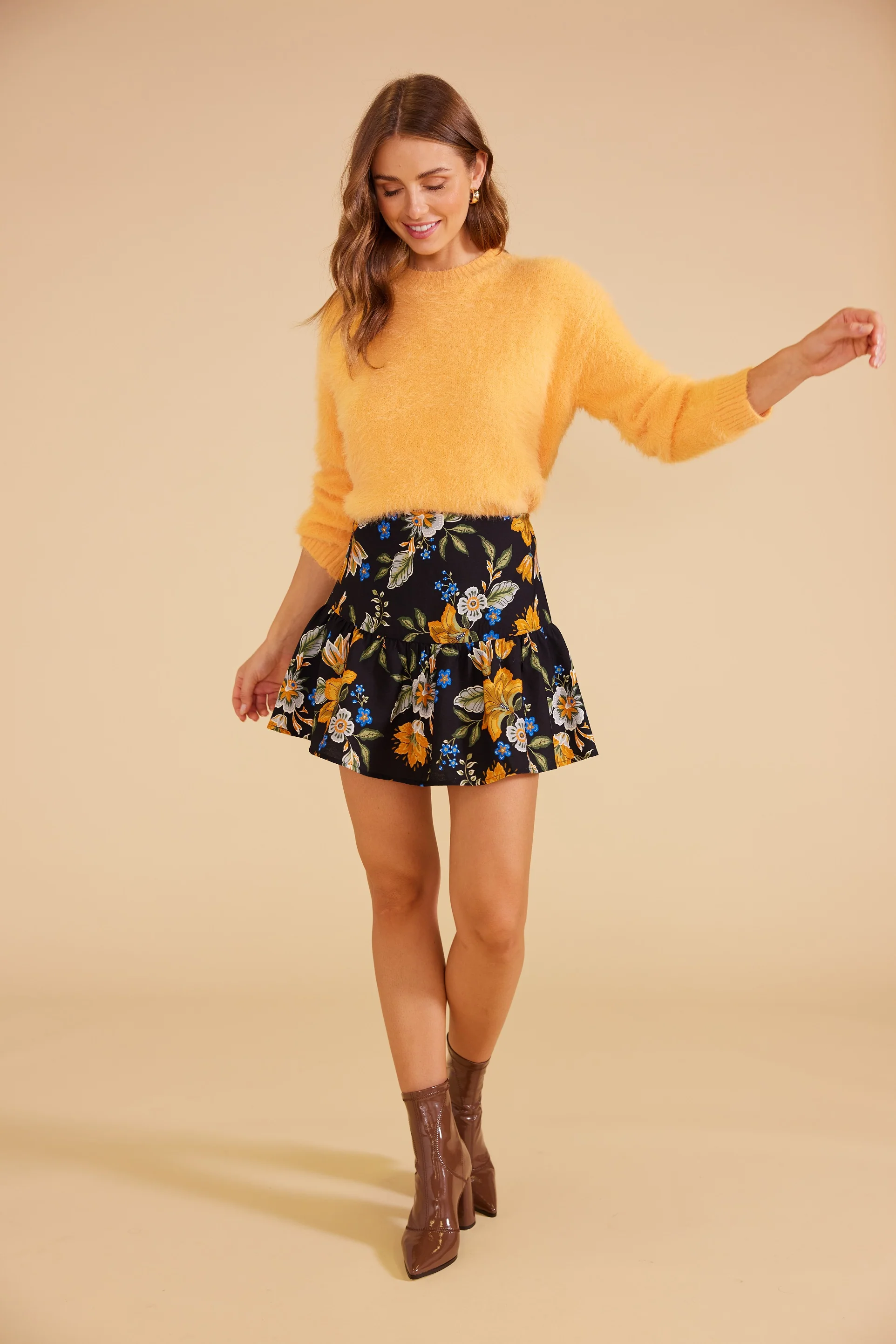 MINKPINK Womens Freya Knit Jumper - Mango - Image 3
