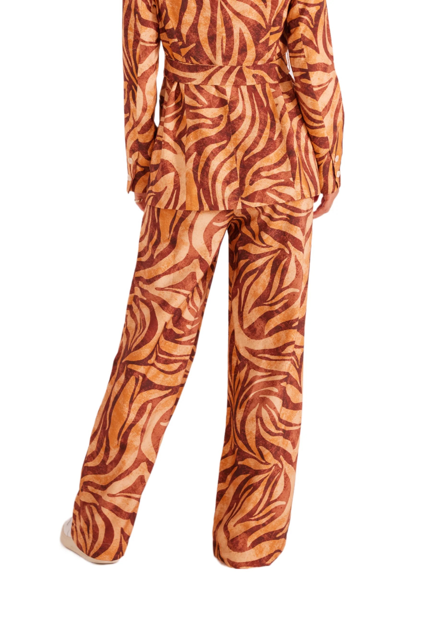 MINKPINK Womens Goldie Wide Leg Pants - Animal Print - Image 6